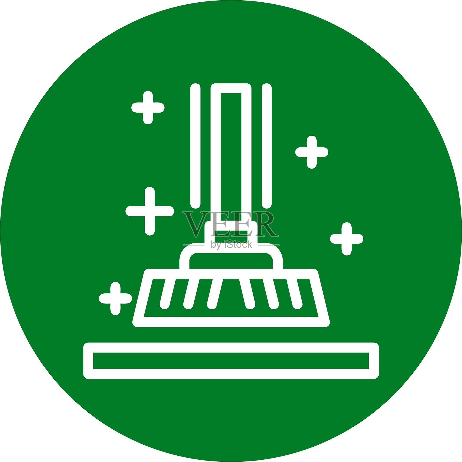 扫帚线圈风格图标设计插画图片素材