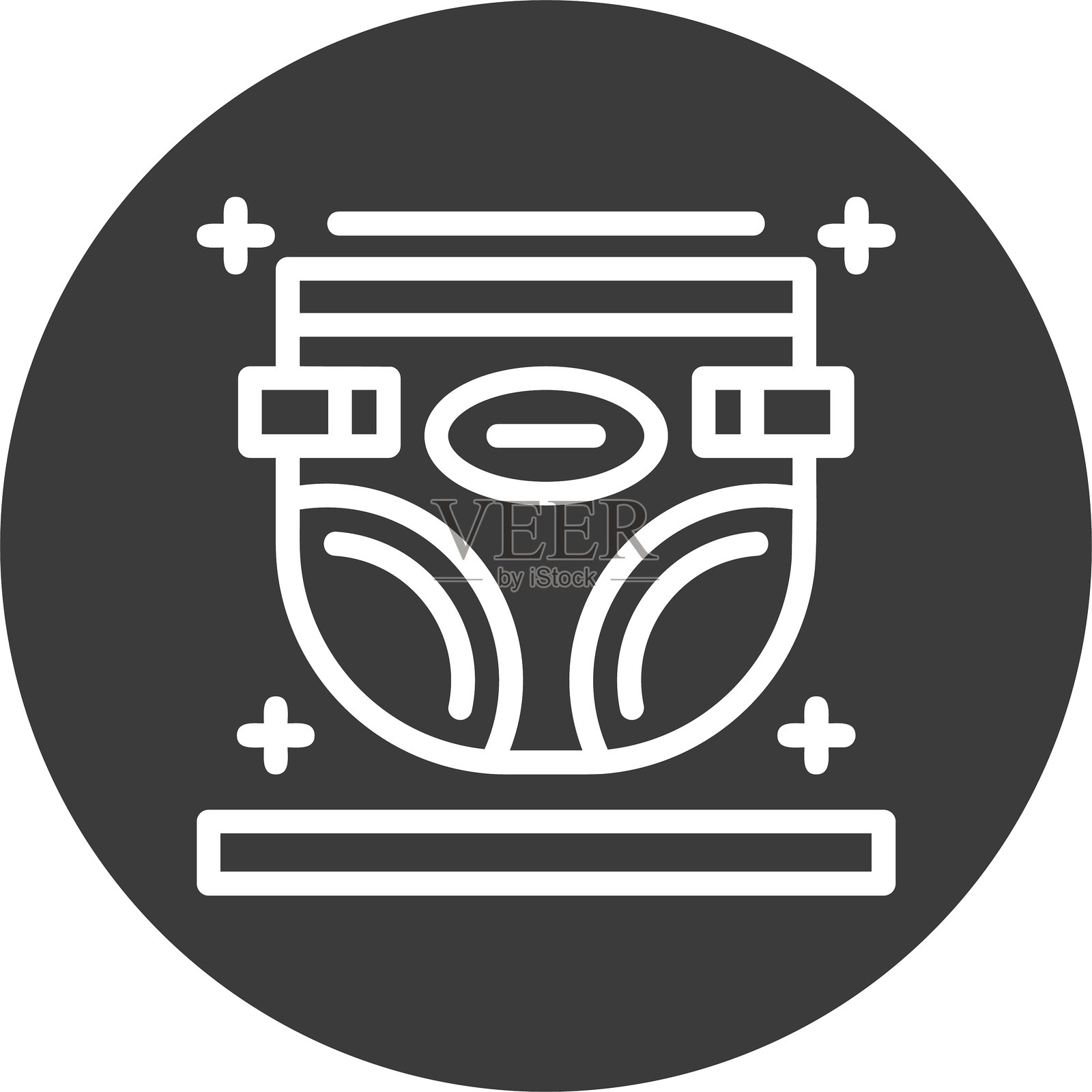 尿布线圈风格图标设计插画图片素材