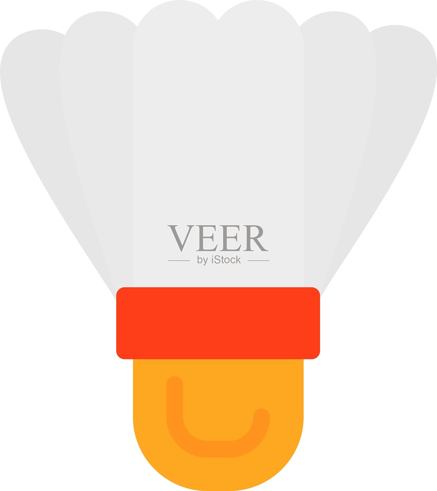 羽毛球扁平风格图标设计插画图片素材