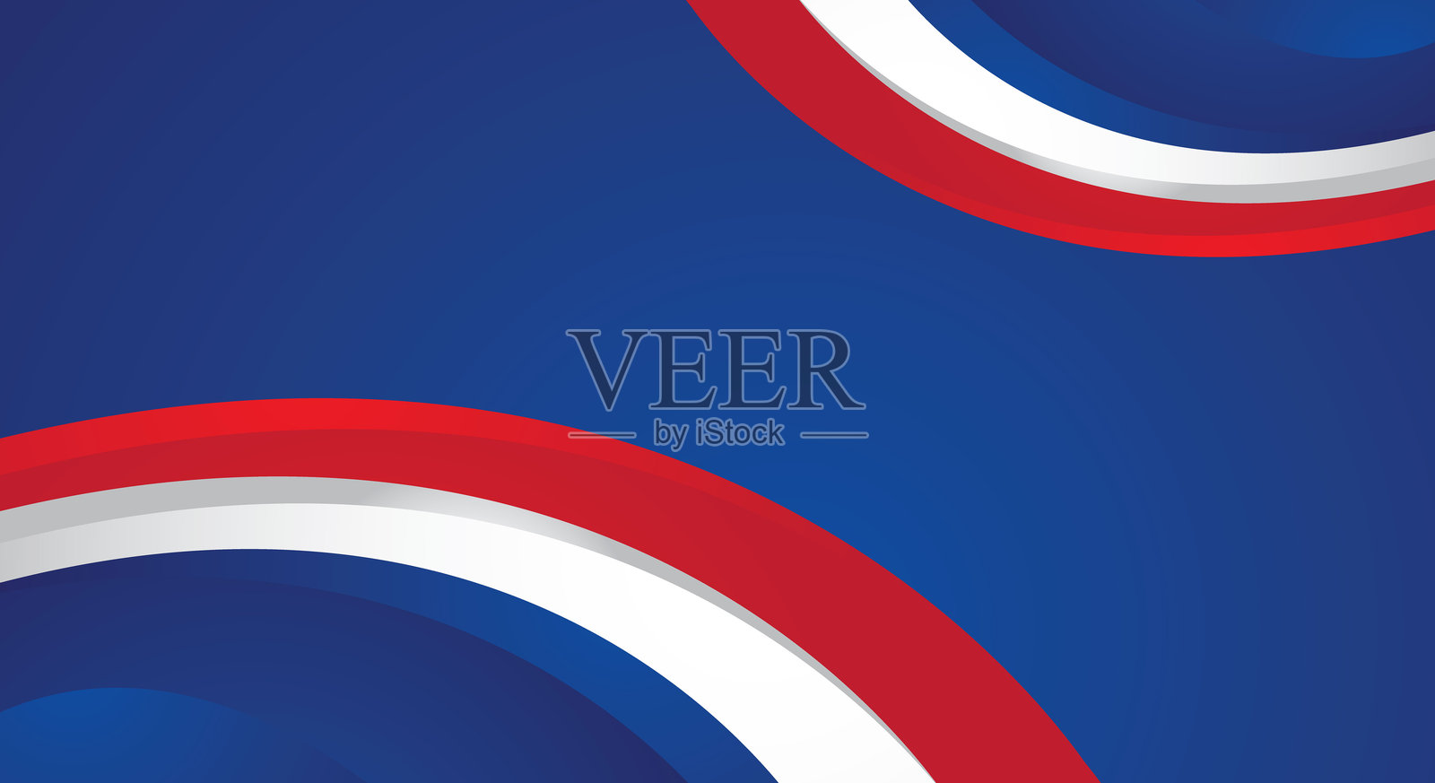 现代红白曲线在蓝色背景上插画图片素材
