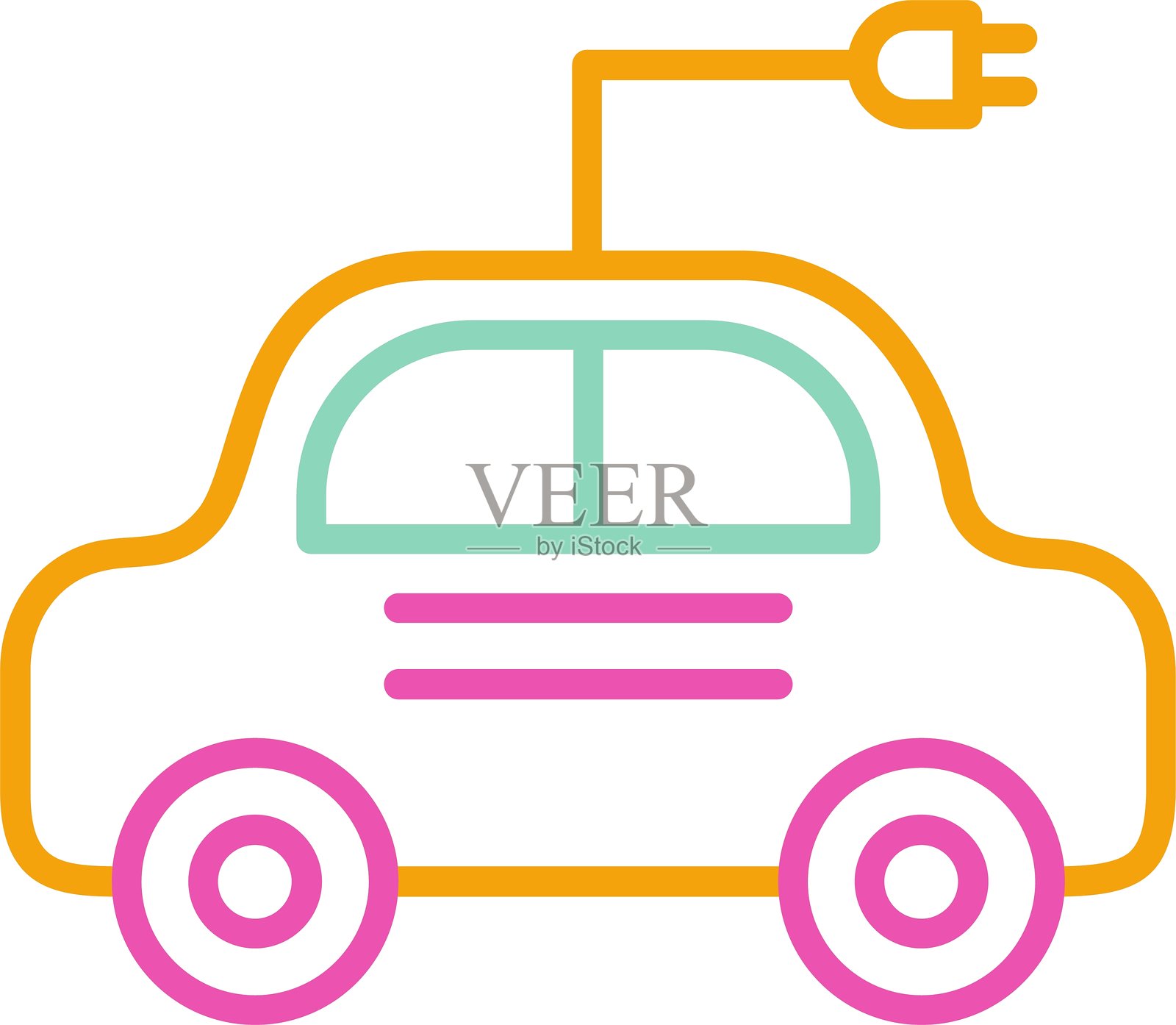 电动车图标插画图片素材