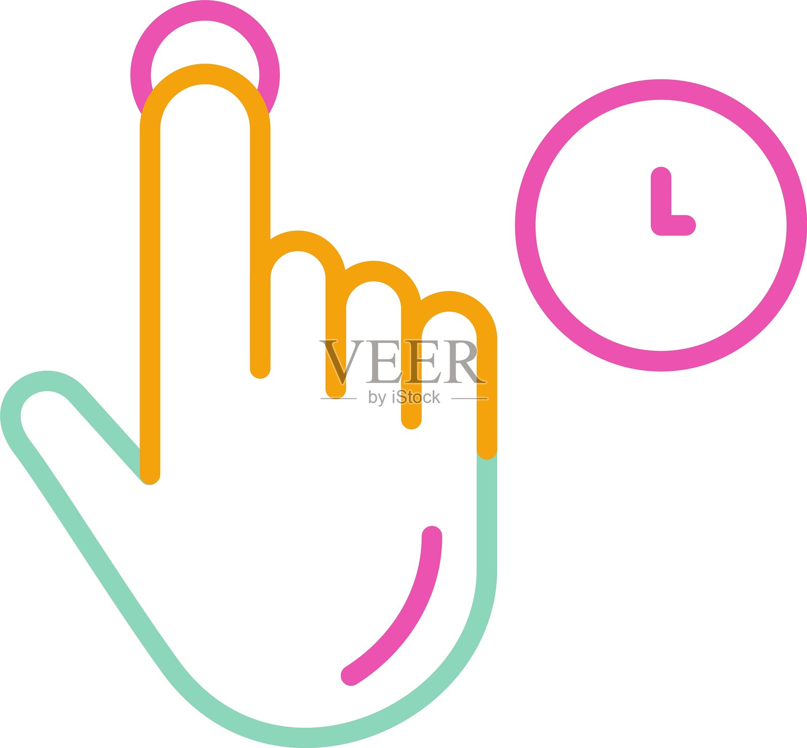 触摸保持图标插画图片素材