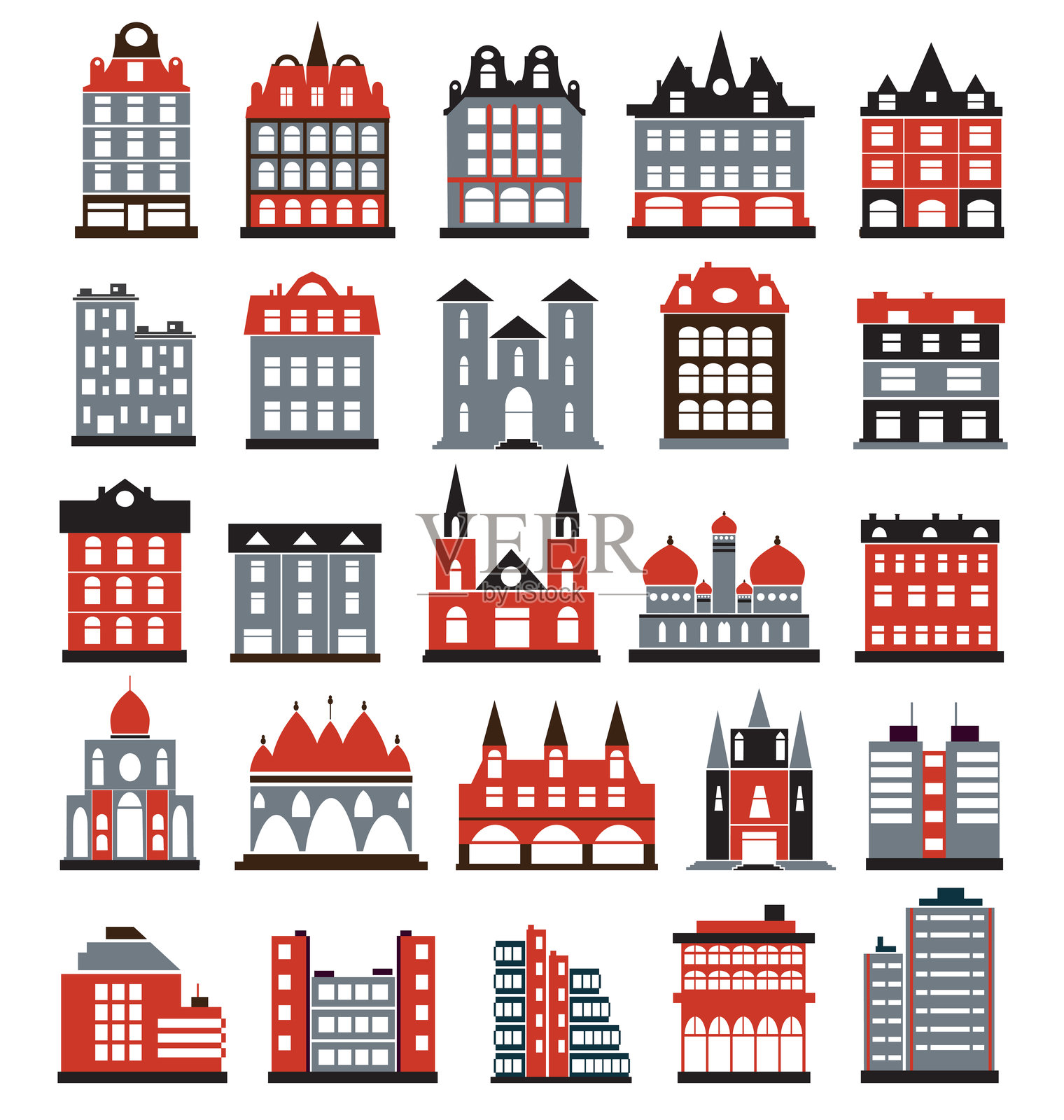 建筑插画图片素材