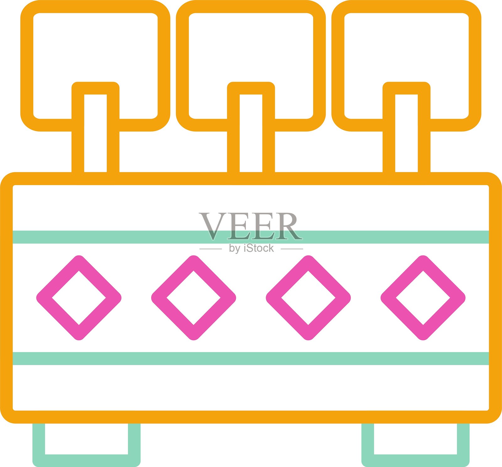 办公桌图标插画图片素材