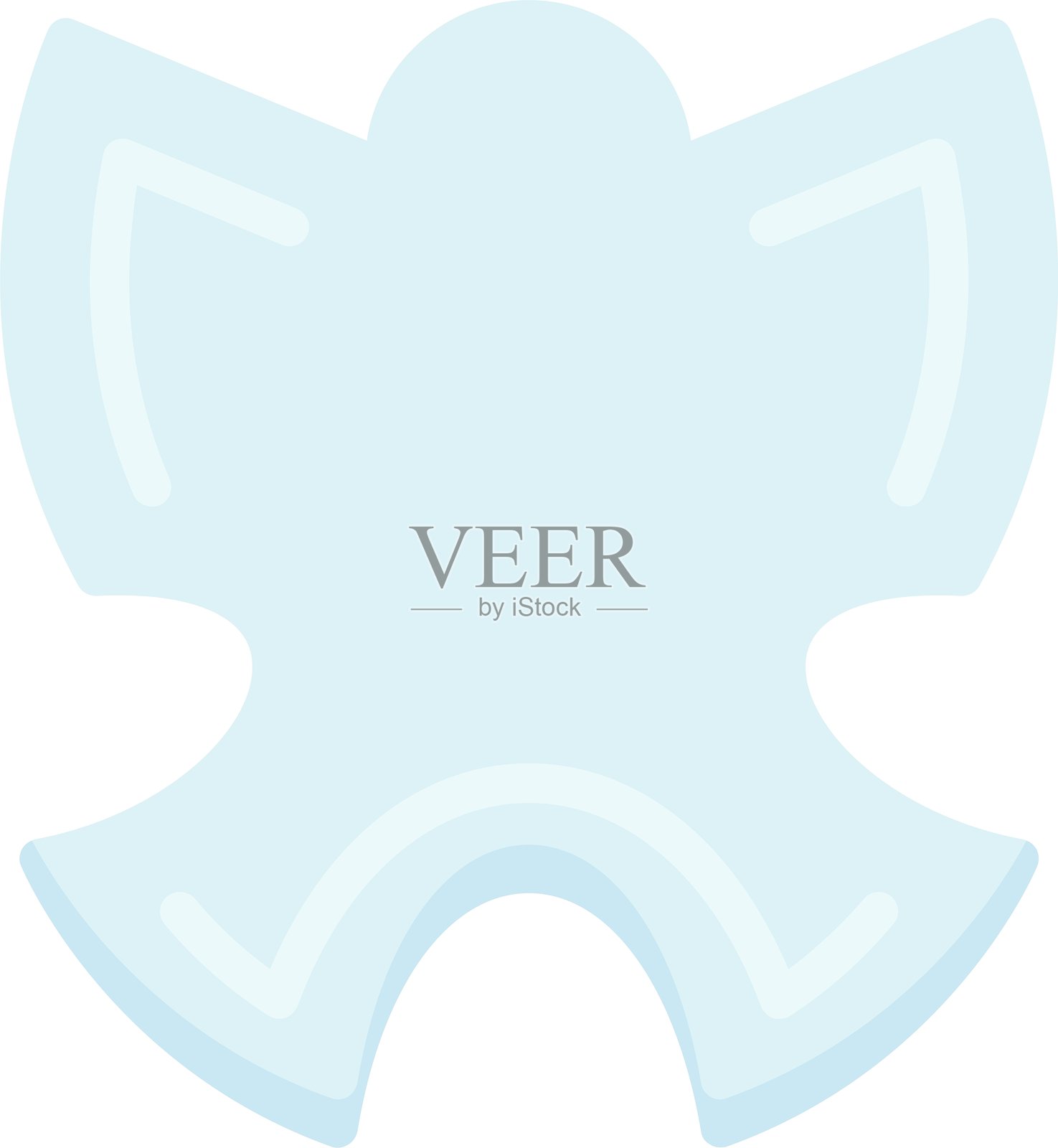 雪天天使扁平风格图标设计插画图片素材