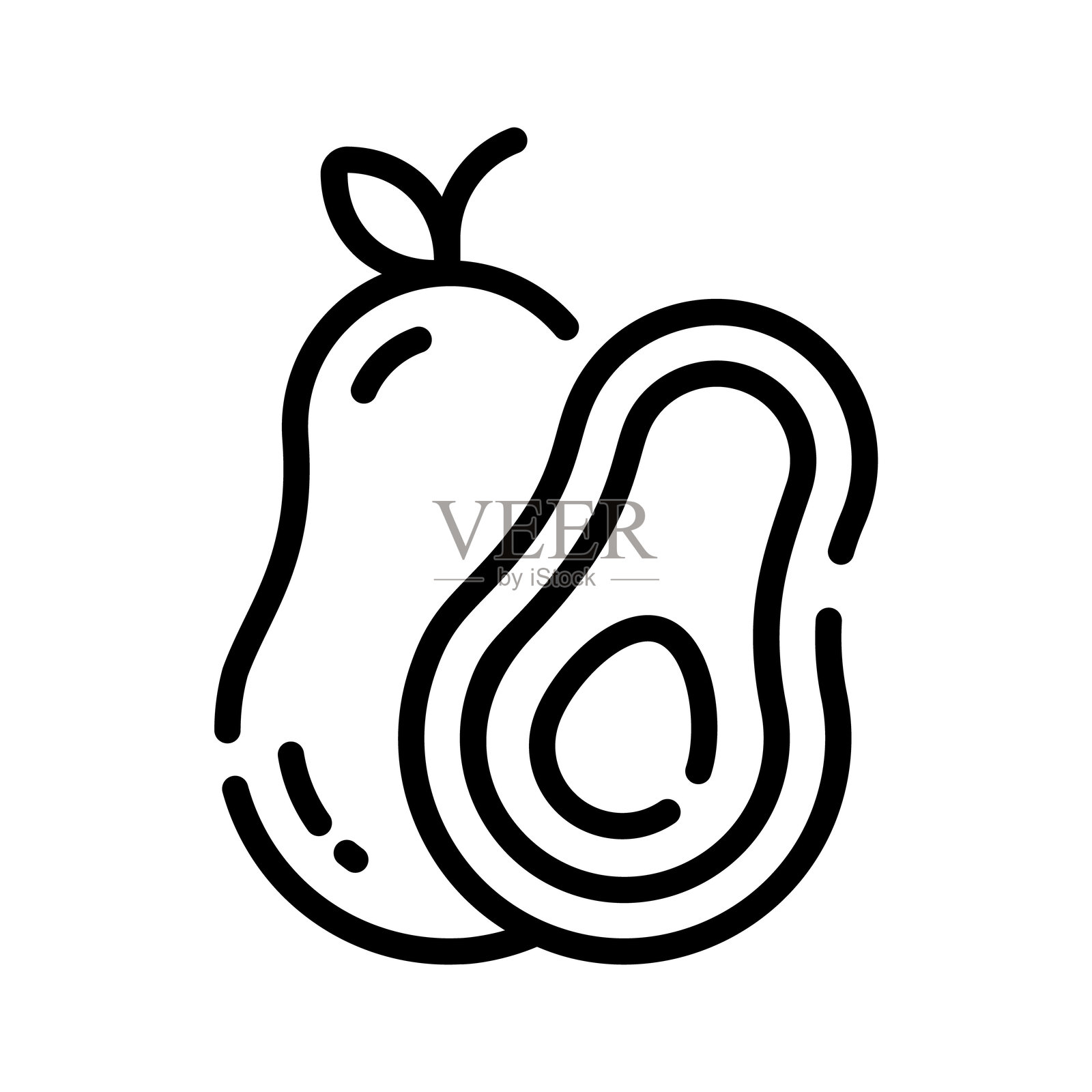 鳄梨插画图片素材