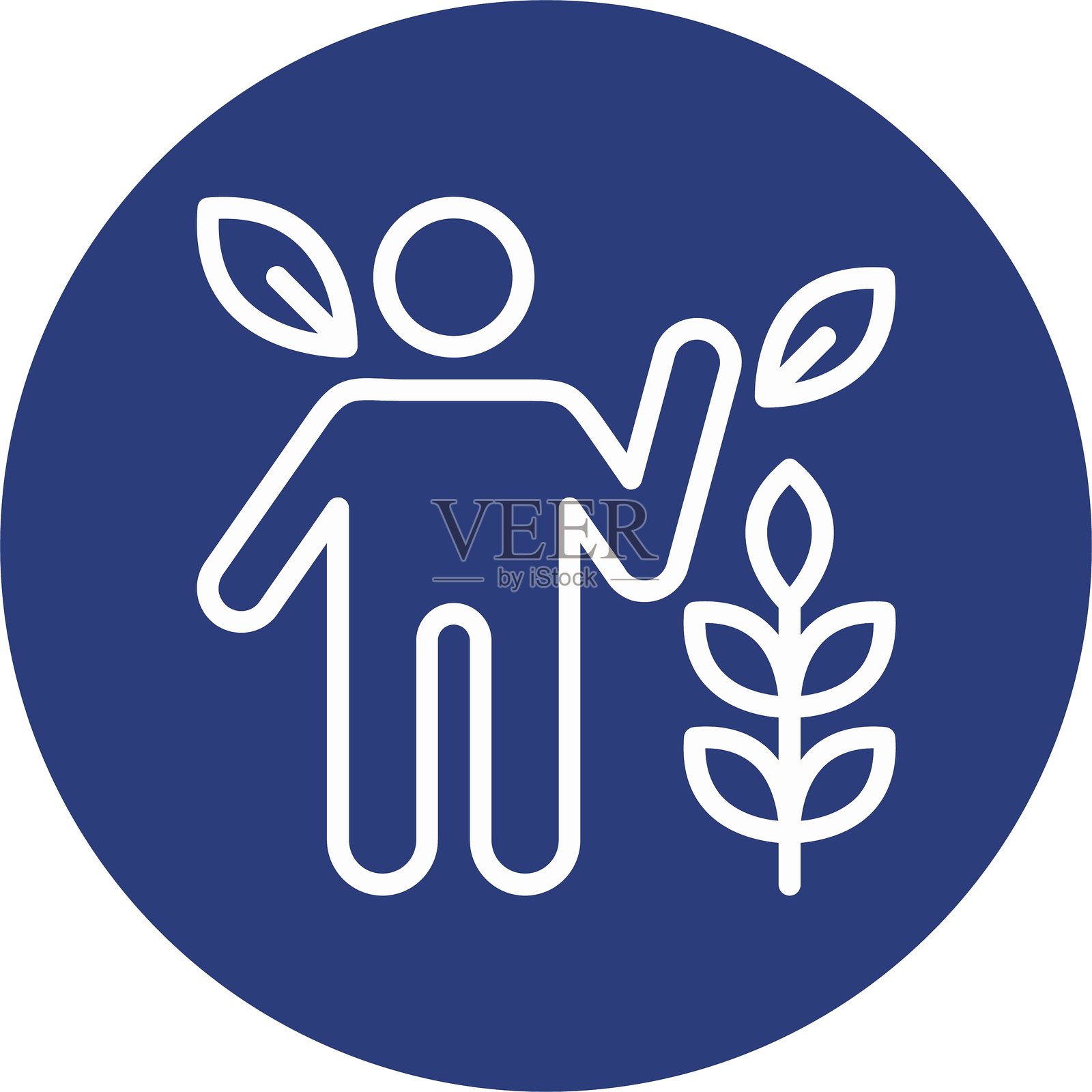 纤维线圈风格图标设计插画图片素材