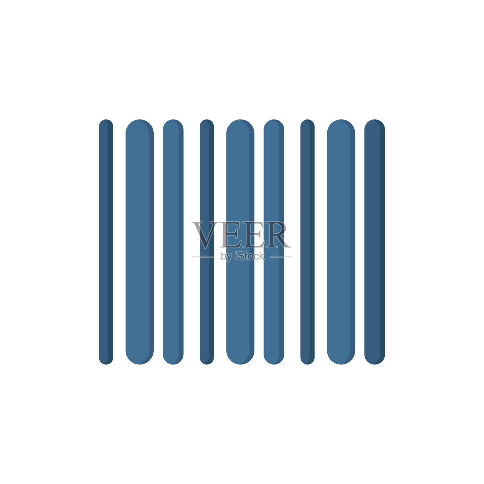 一个独特风格的购物图标，带有垂直线条，吸引眼球，体现现代消费主义插画图片素材