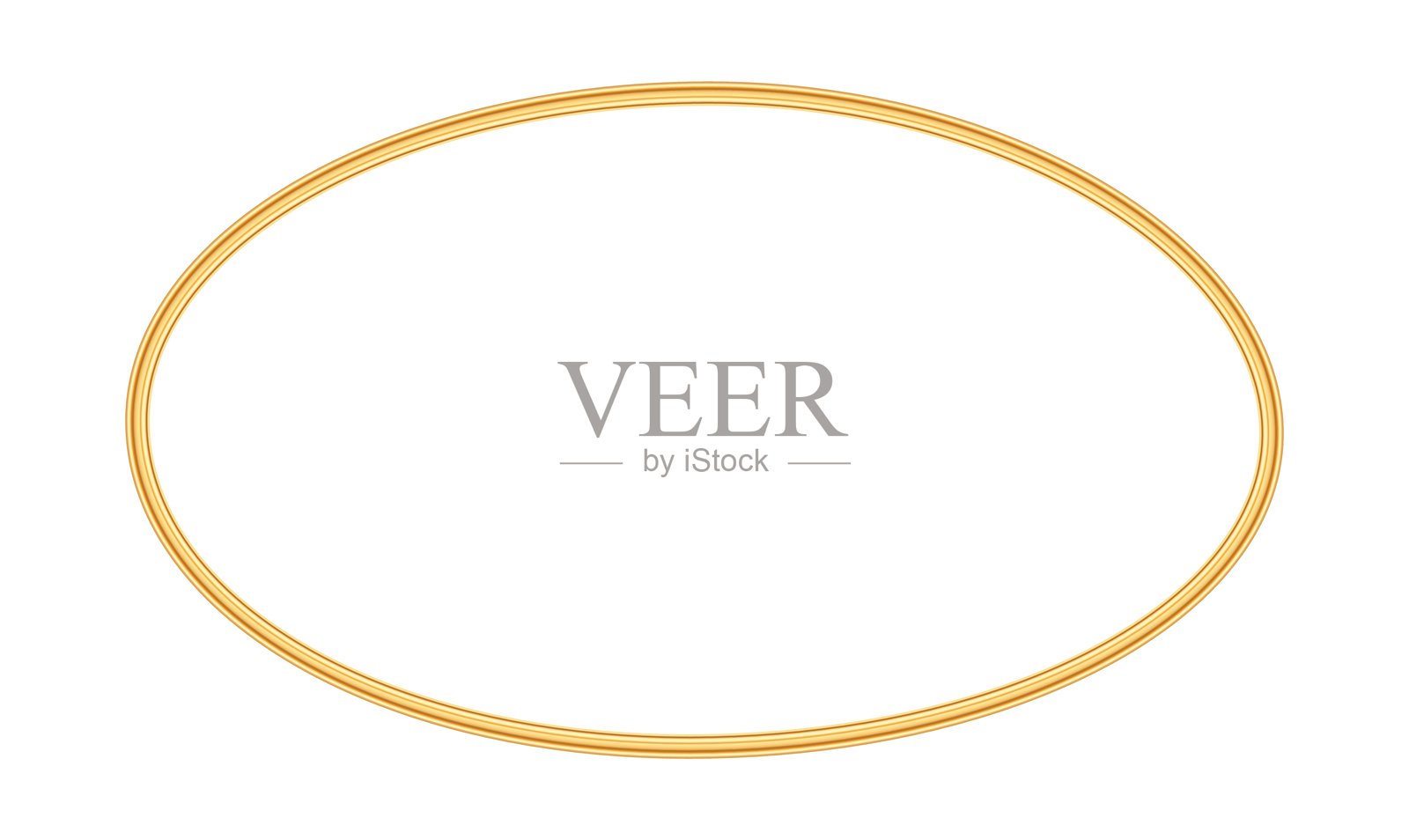 金色椭圆框。精致的椭圆形轮廓边框，适用于证书、奖项、印章、花边、邀请函、开幕式、贺卡、圣诞插图。适用于各种设计的奢华矢量插图。插画图片素材