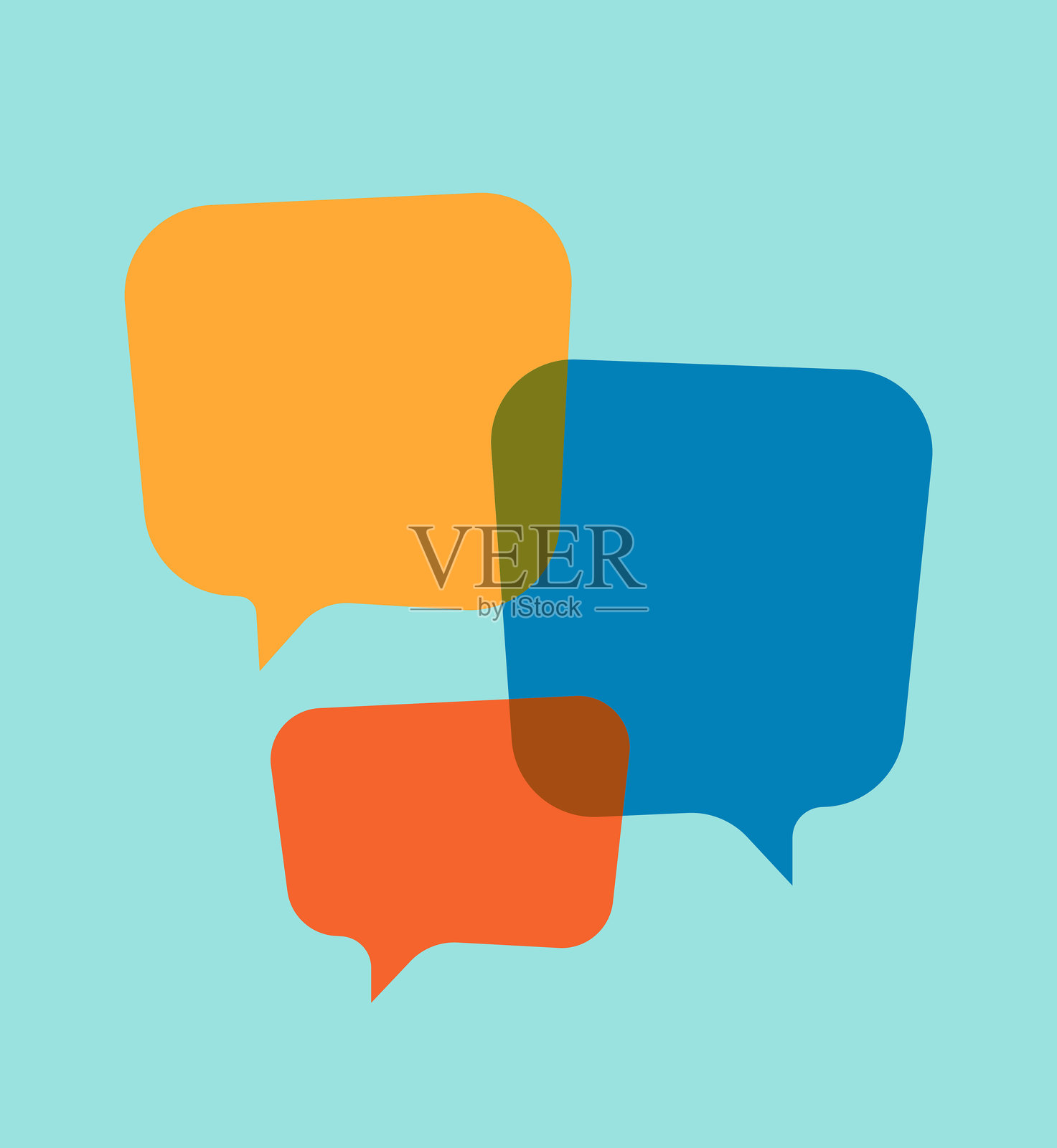 对话气泡概念插画图片素材