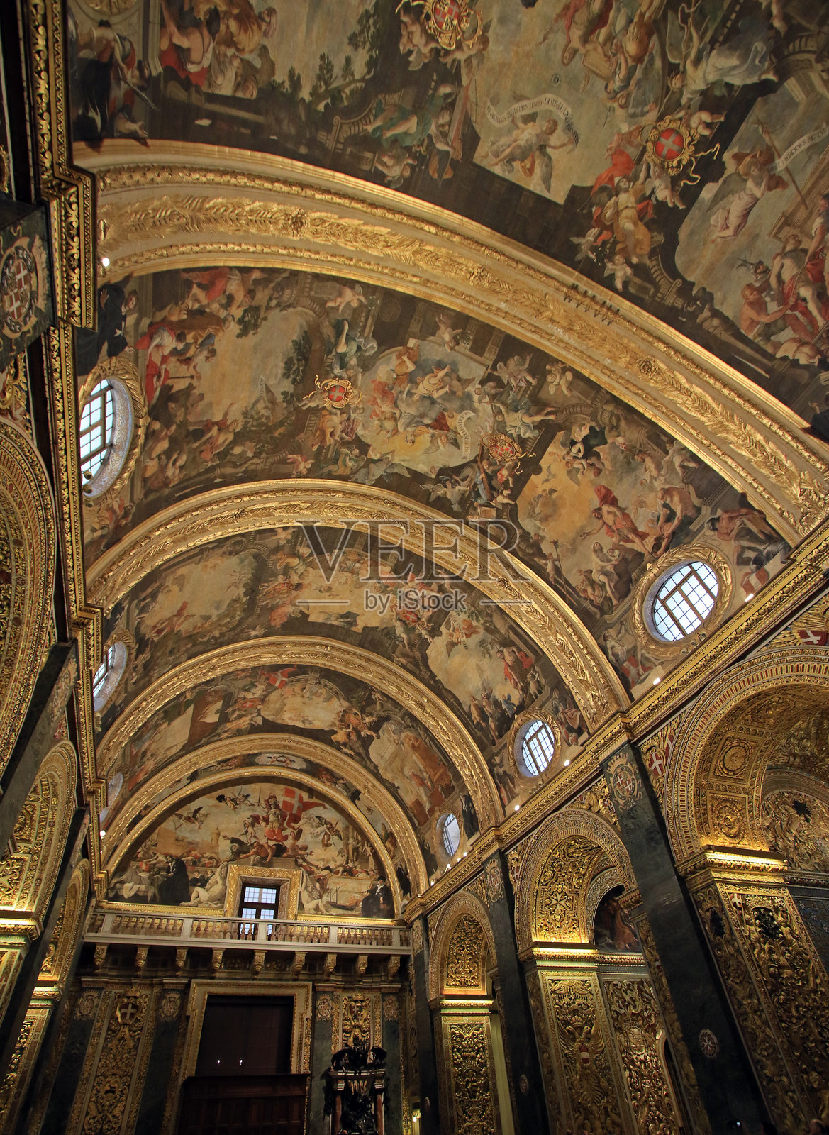 瓦莱塔圣约翰共主教堂，马耳他照片摄影图片