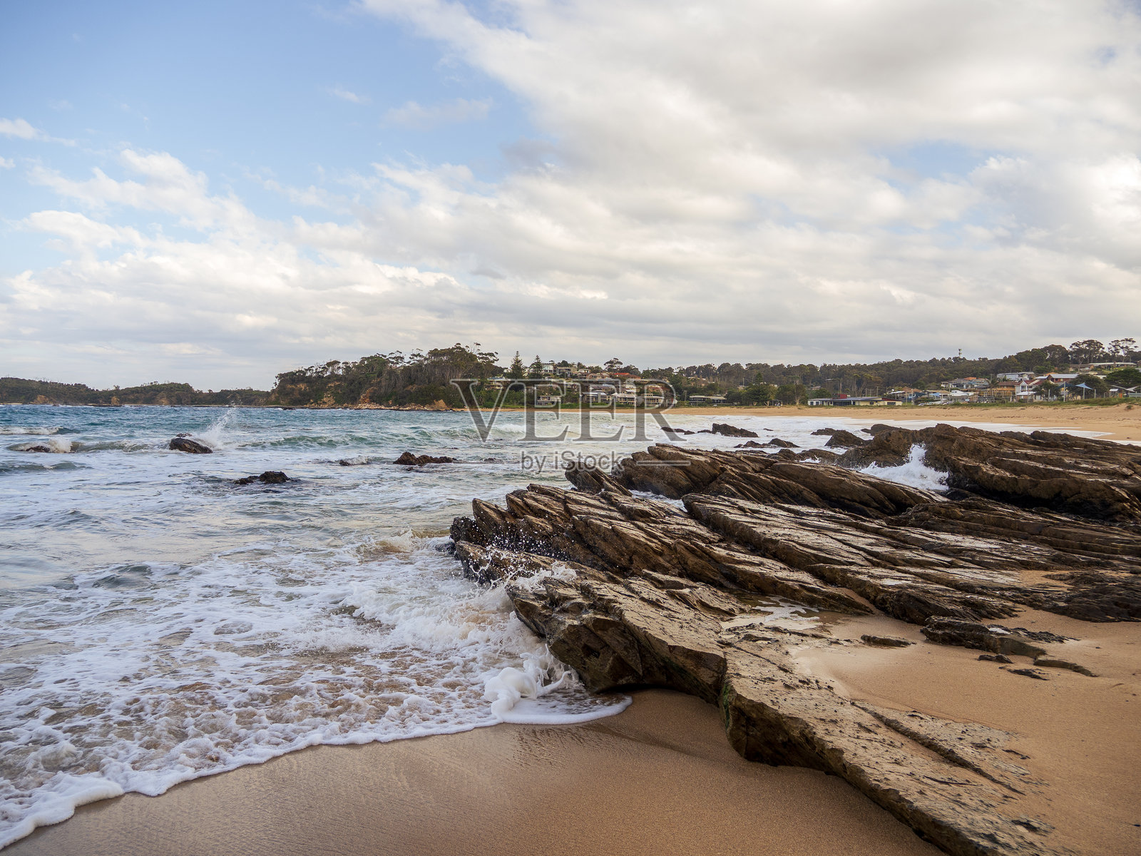 秋天的马卢阿湾照片摄影图片