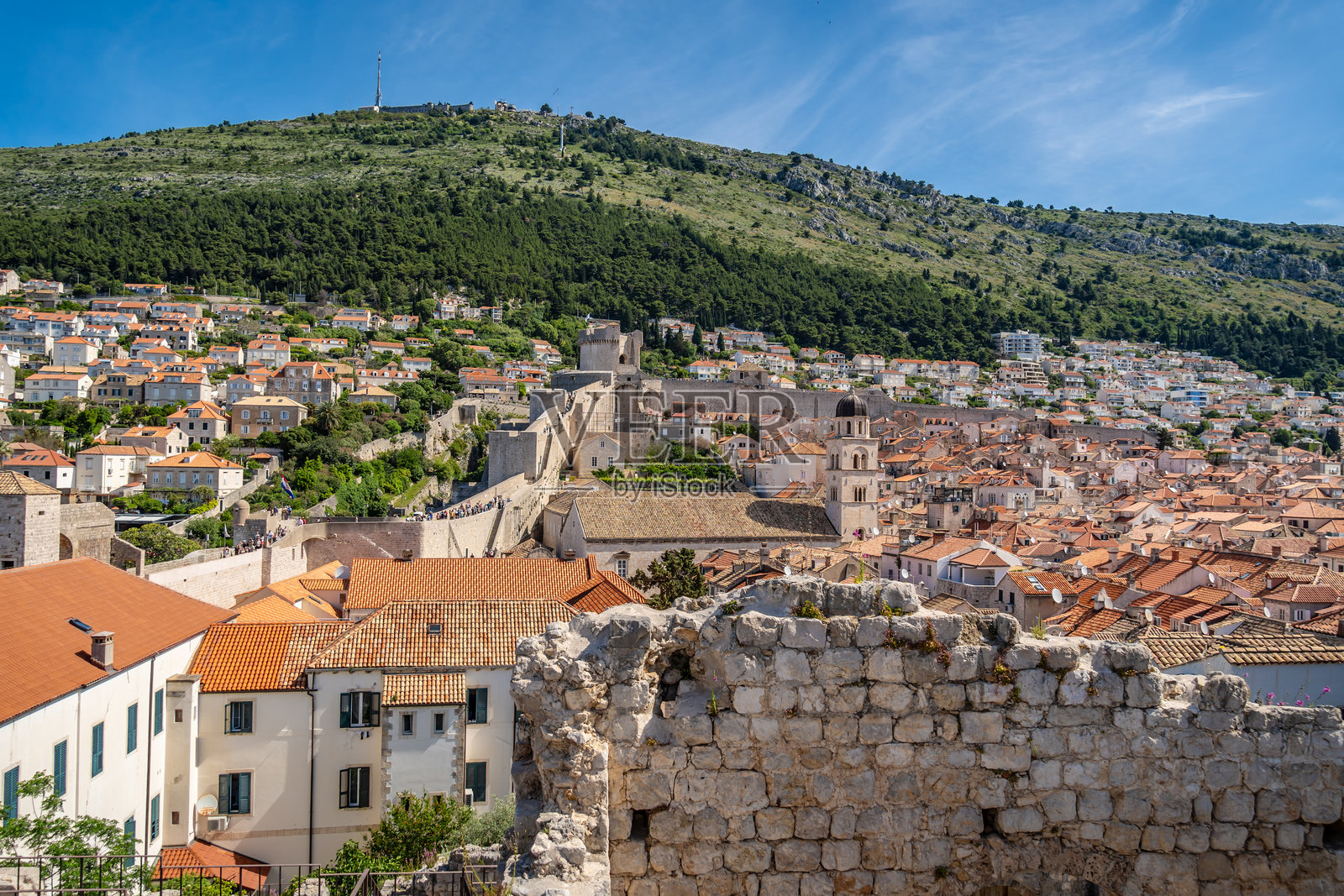 古老的杜布罗夫尼克老城墙照片摄影图片