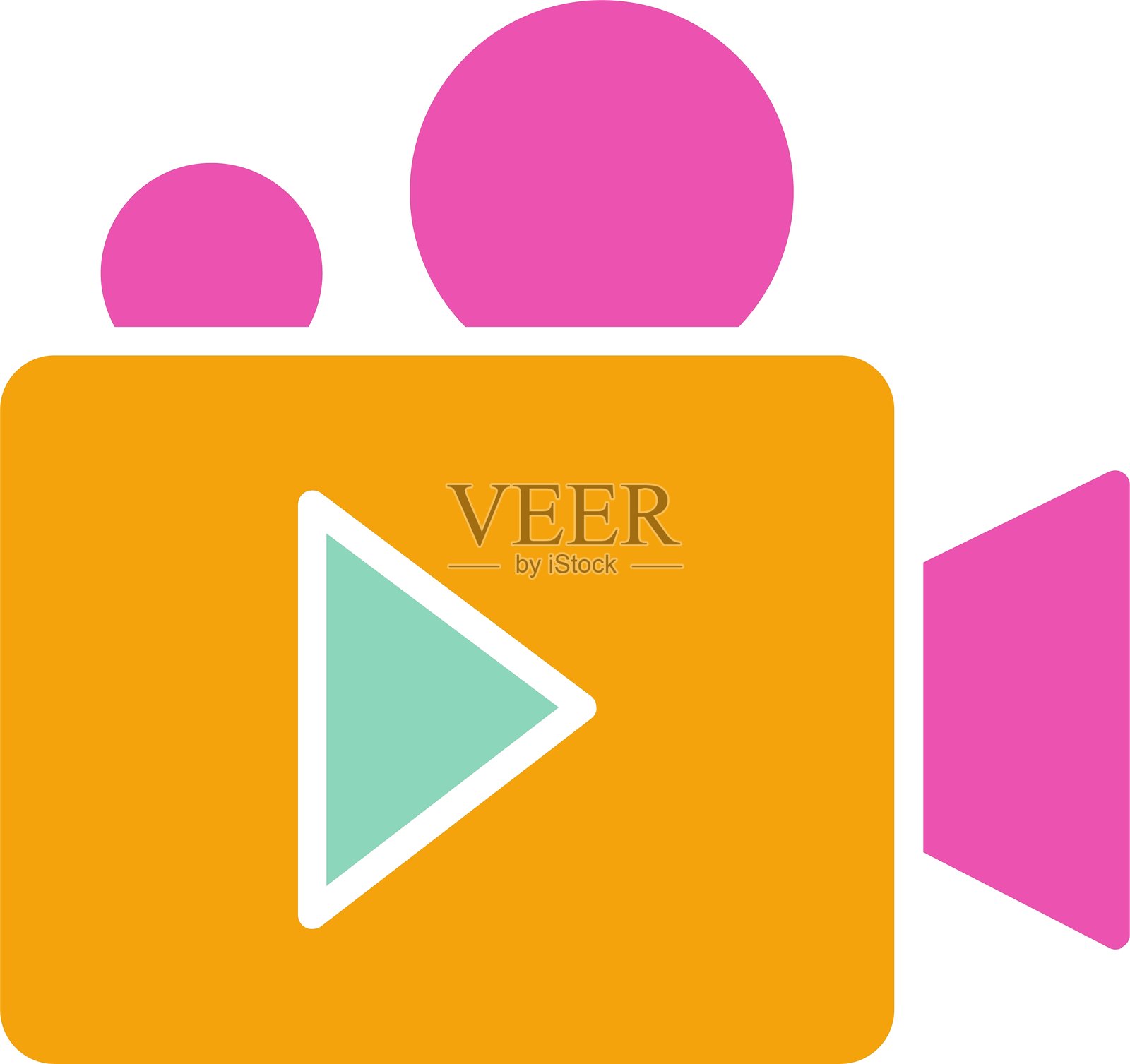 视频摄像机图标插画图片素材