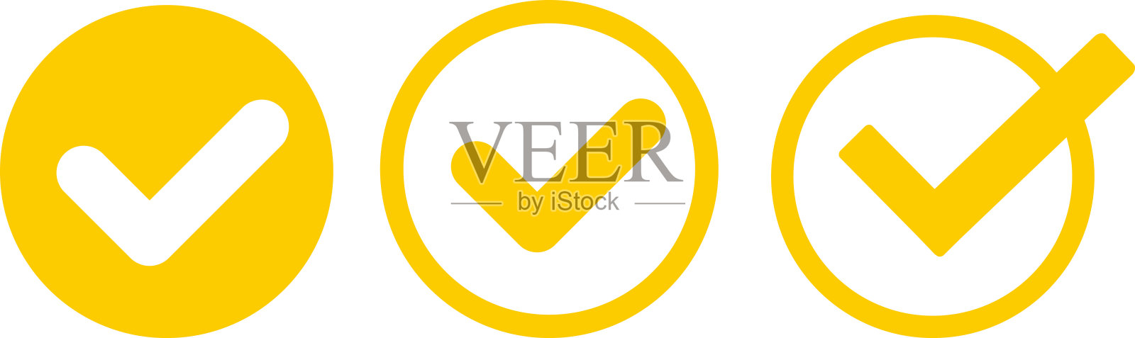 勾选标记图标矢量集插画图片素材