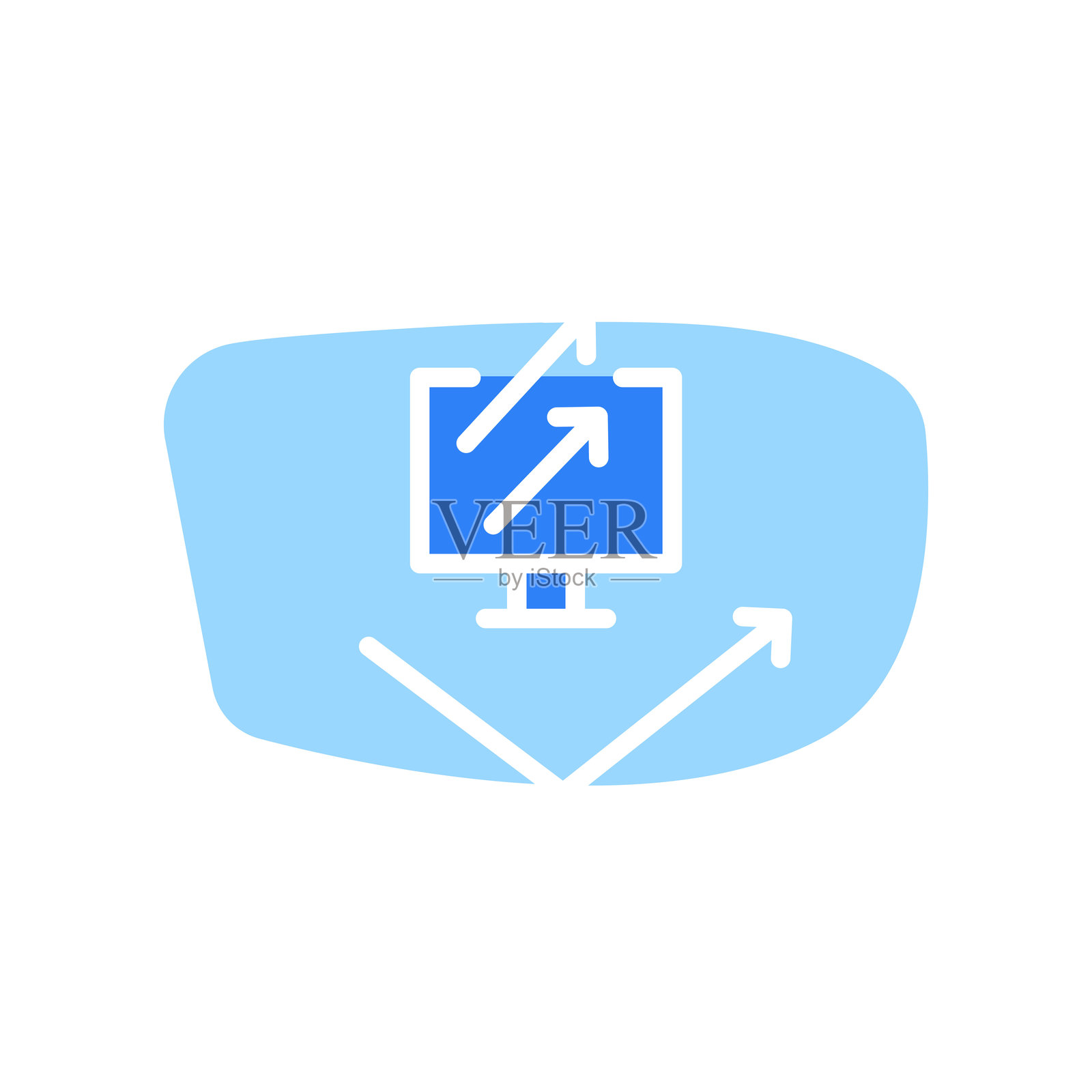 蓝光保护颜色平面图标，适用于数字和印刷项目。插画图片素材