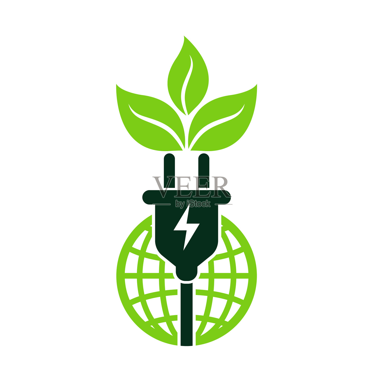 生态能源图标概念插画图片素材