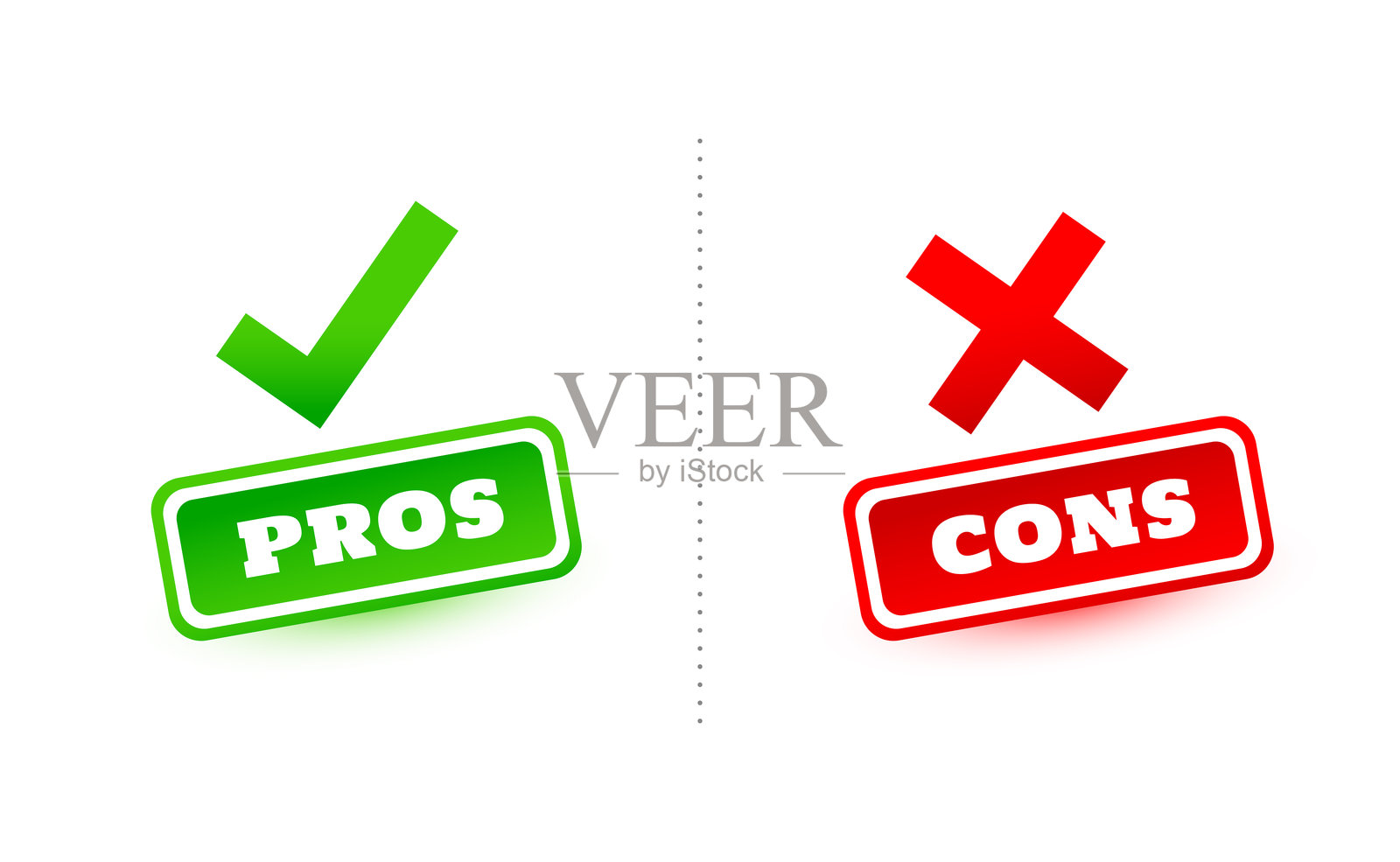 优缺点徽章标志设计插画图片素材