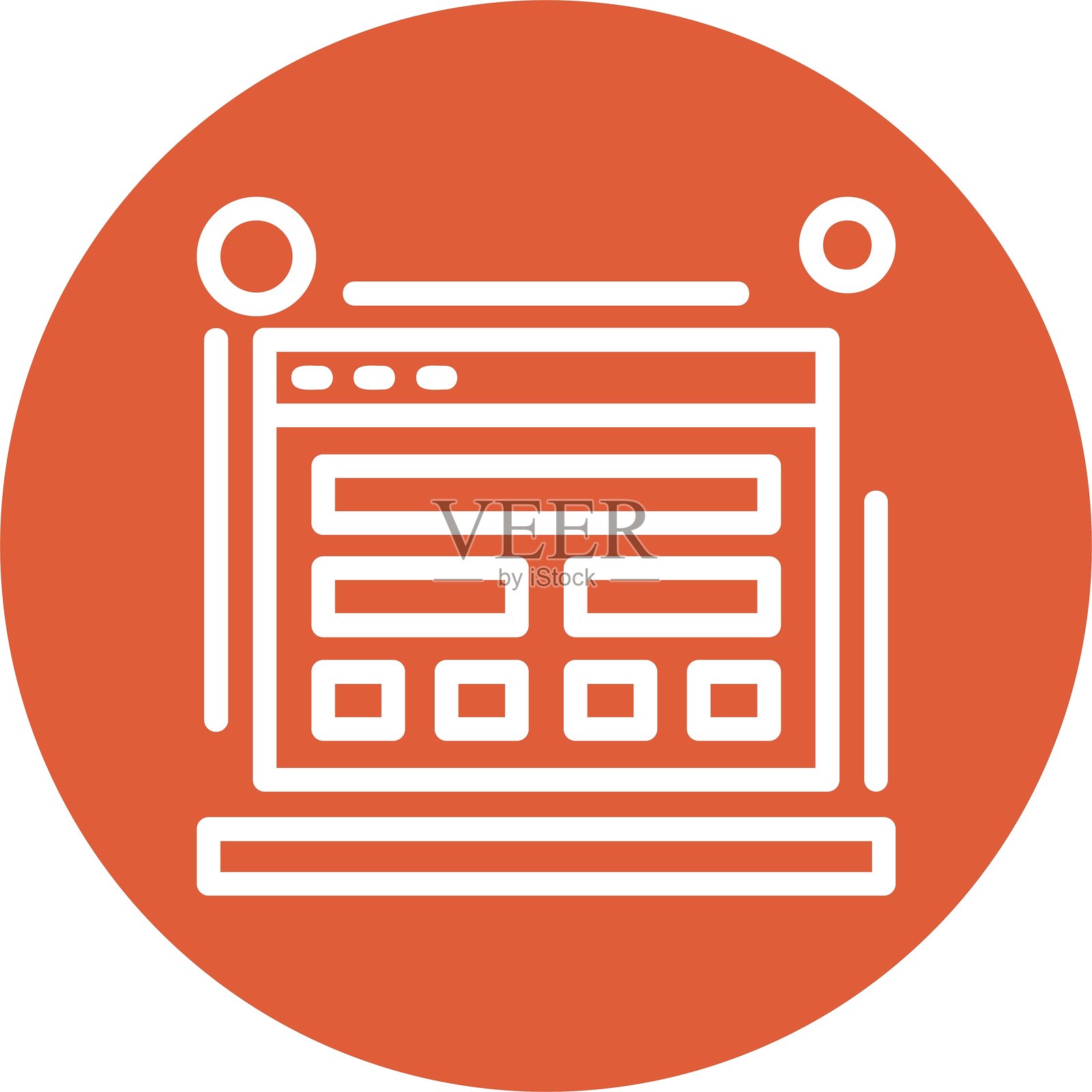 广告组线圈风格图标设计插画图片素材