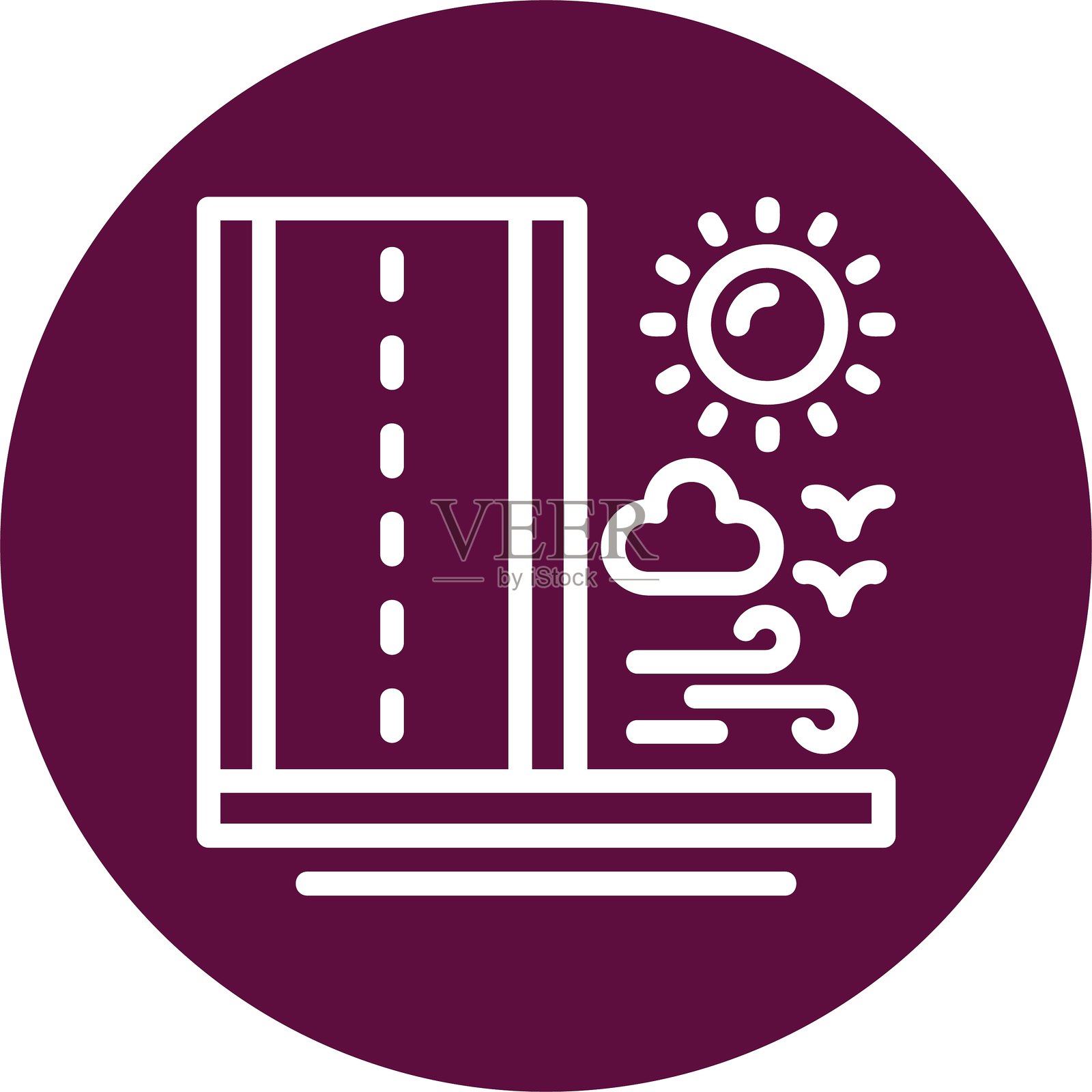 道路线圈风格图标设计插画图片素材