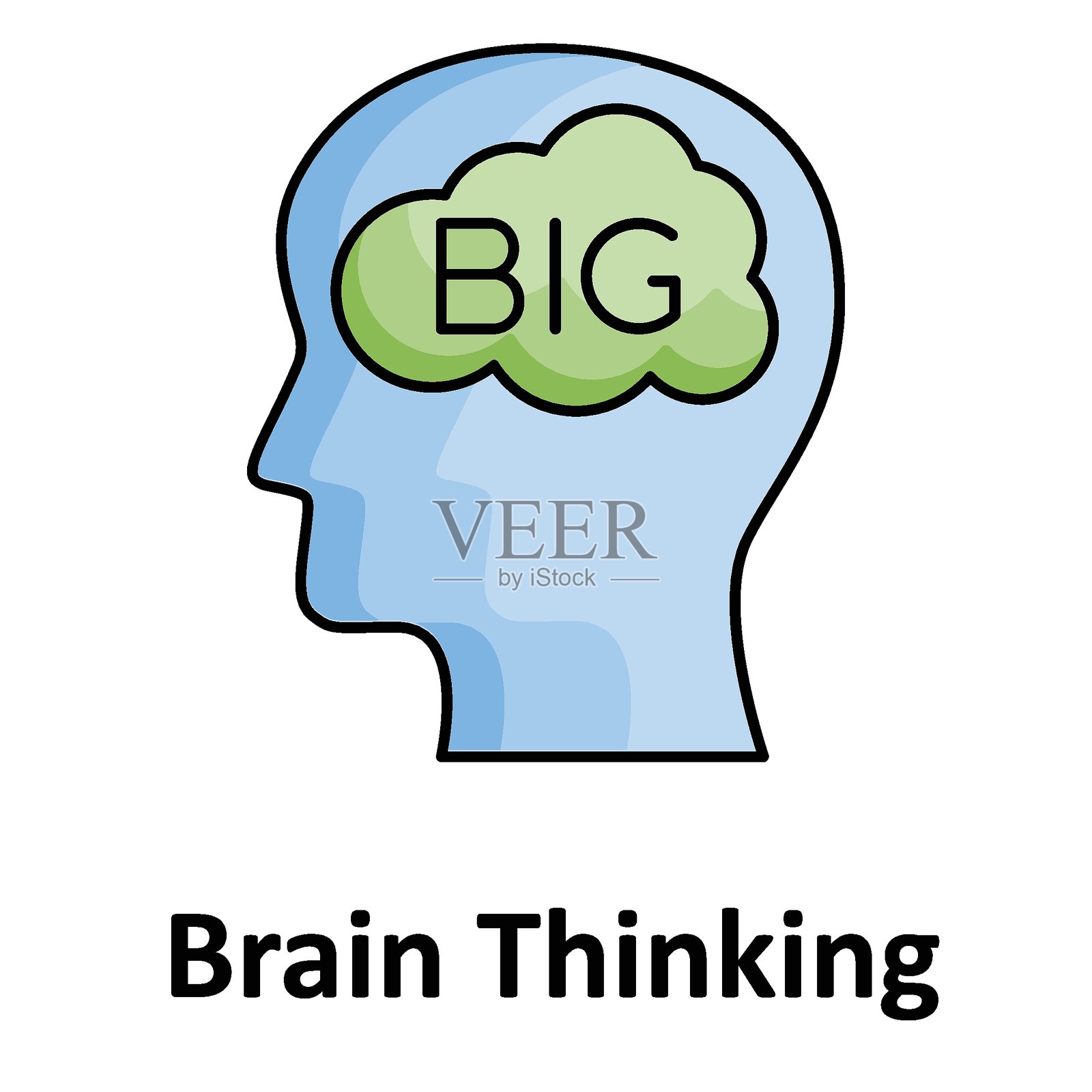 可轻松修改或编辑的学习桌颜色矢量图标插画图片素材