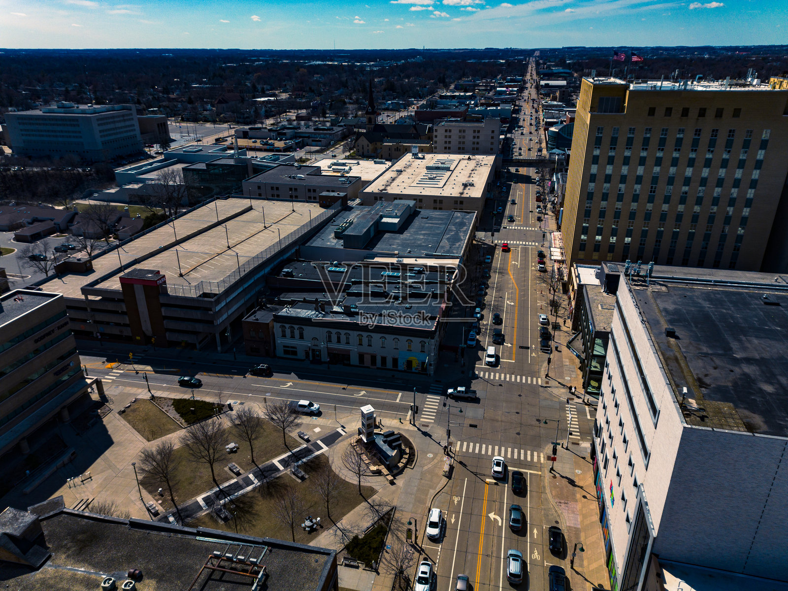 威斯康星州阿普尔顿艺术博物馆广场无人机照片照片摄影图片