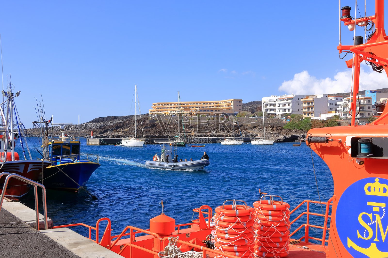 拉雷斯廷加港，埃尔希罗，卡纳利群岛照片摄影图片