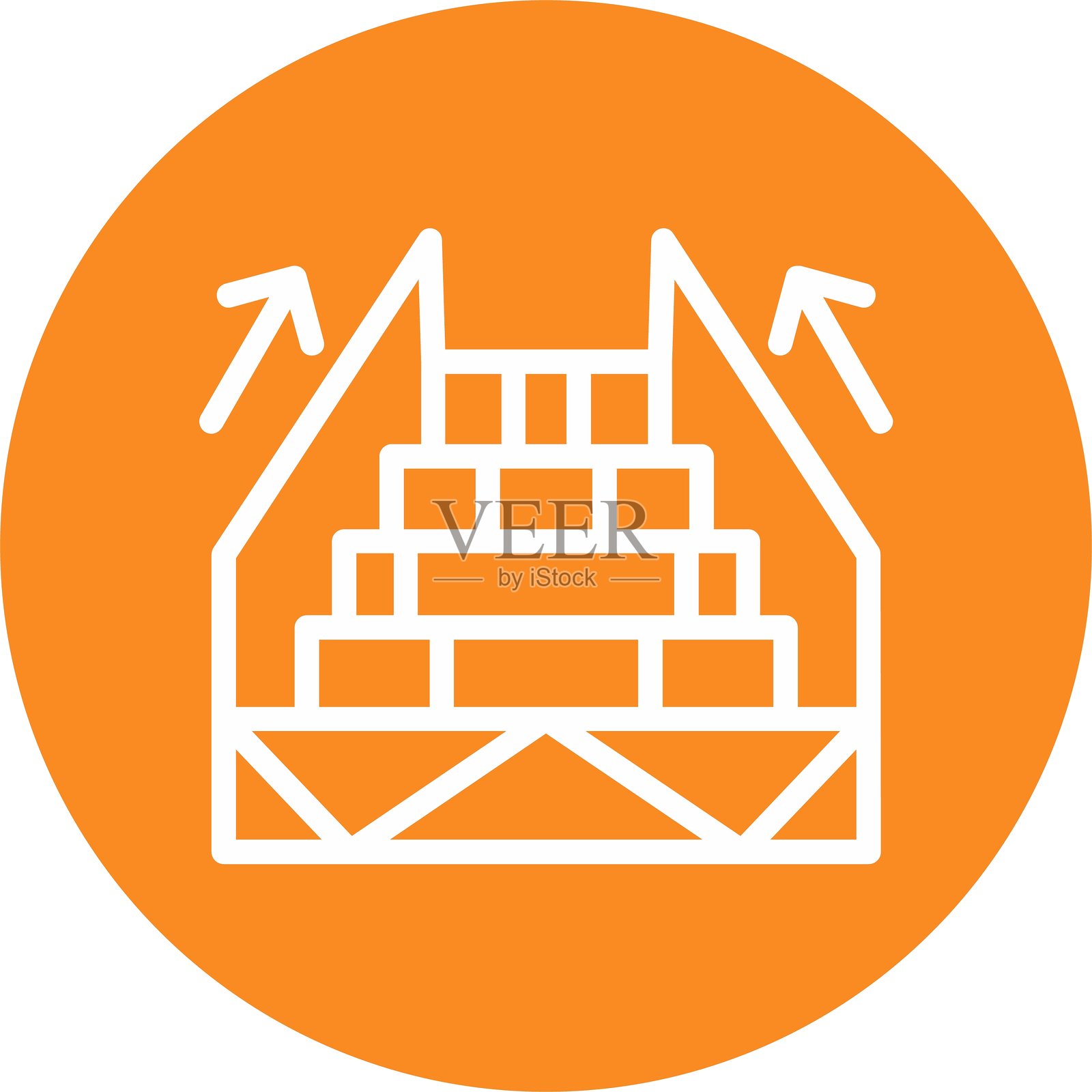 电梯线圈风格图标设计插画图片素材