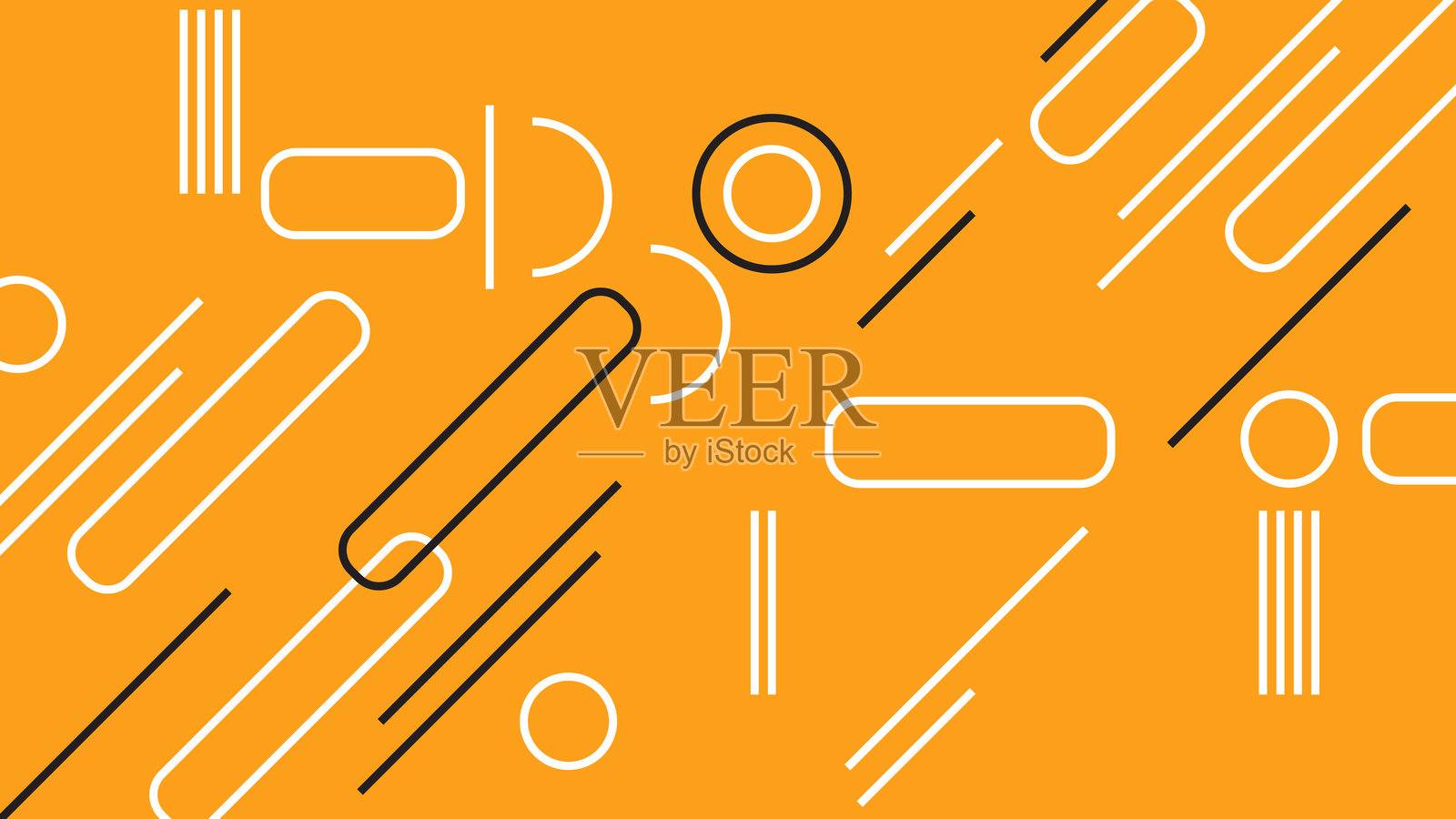 动态抽象背景，橙色线条插画图片素材