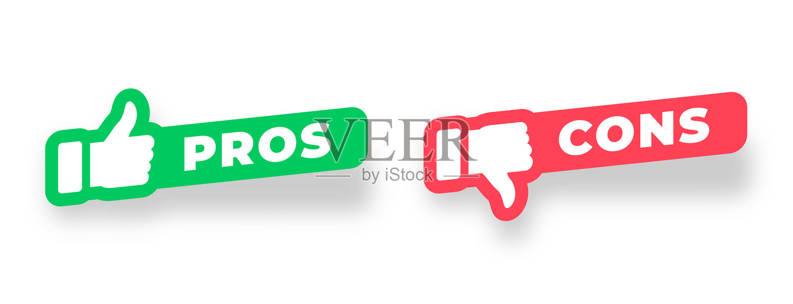 优缺点图标贴纸设计插画图片素材