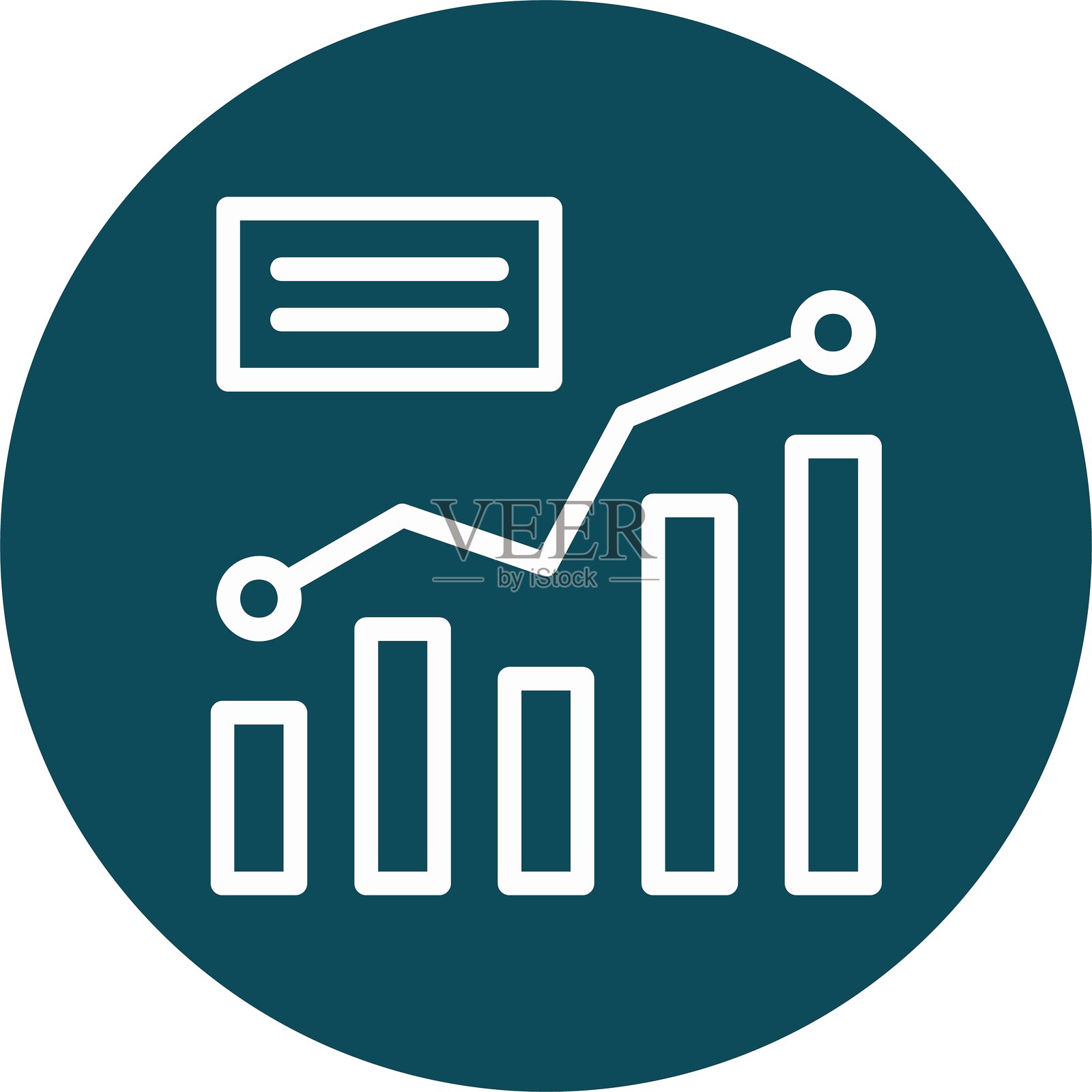 柱状图线圈风格图标设计插画图片素材