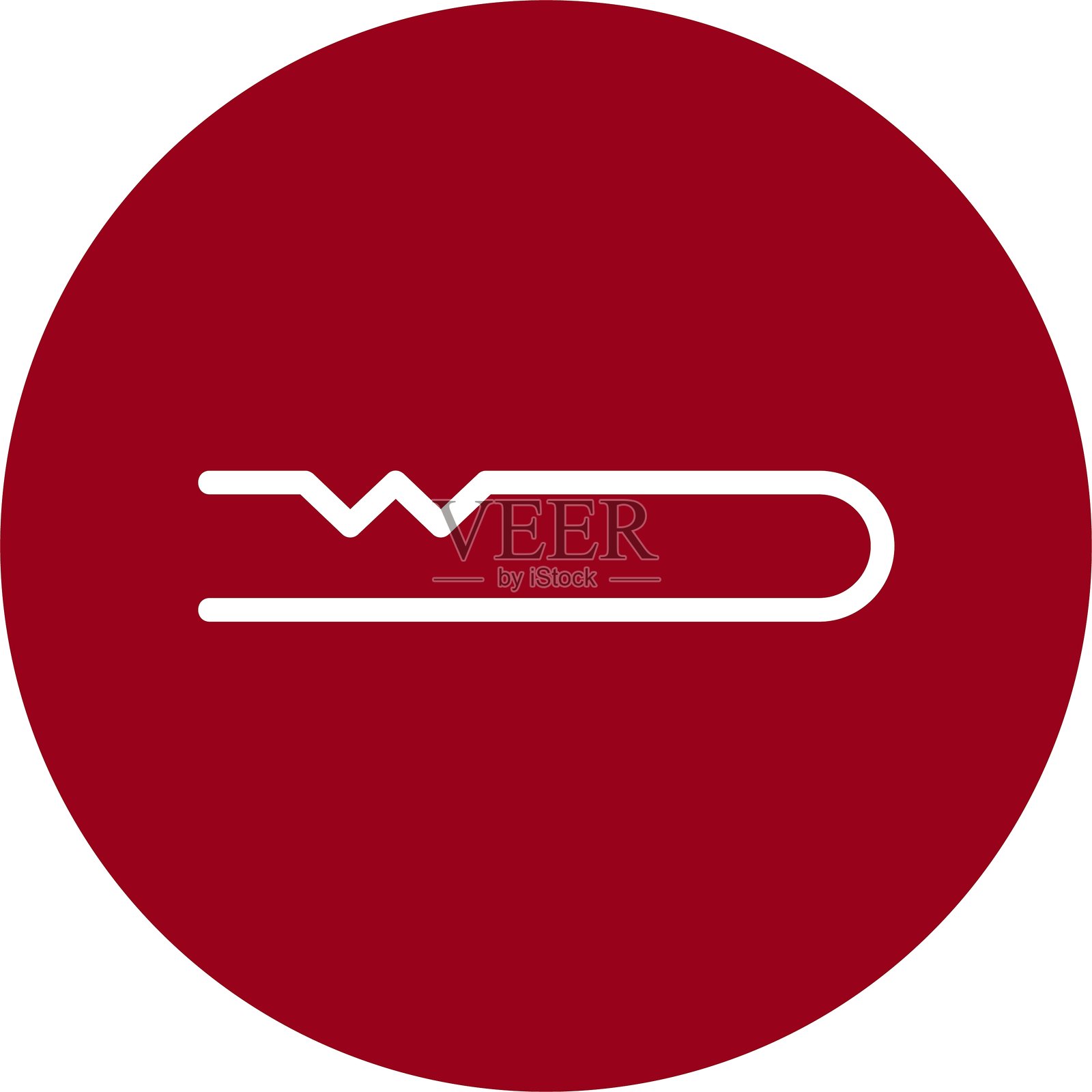 发夹线圈风格图标设计插画图片素材