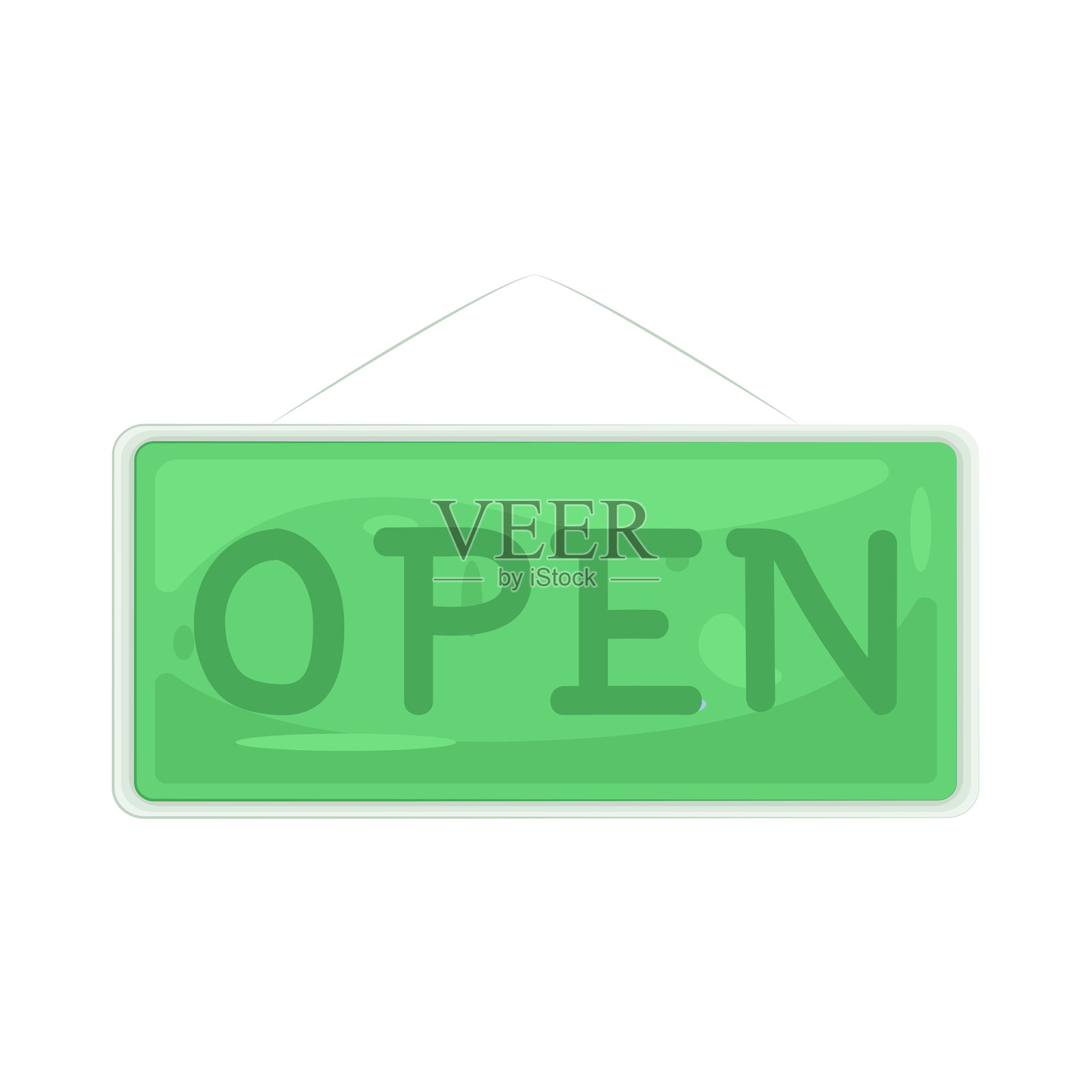 开放标志插画图片素材