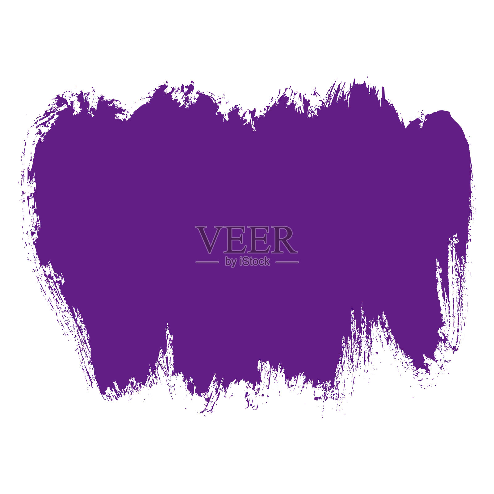 紫色手绘粗糙墨水笔触。创意抽象的画笔线条，边缘粗糙。用于背景的污渍。自由手绘的涂鸦线条边框。黑色飞溅。插画图片素材
