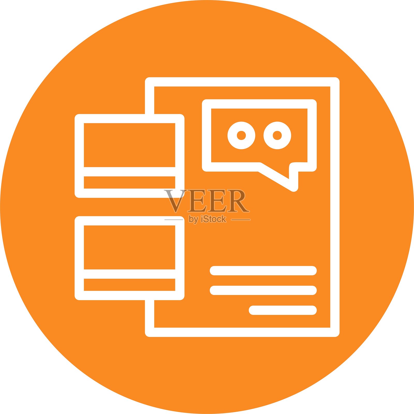 故事讲述线圈风格图标设计插画图片素材