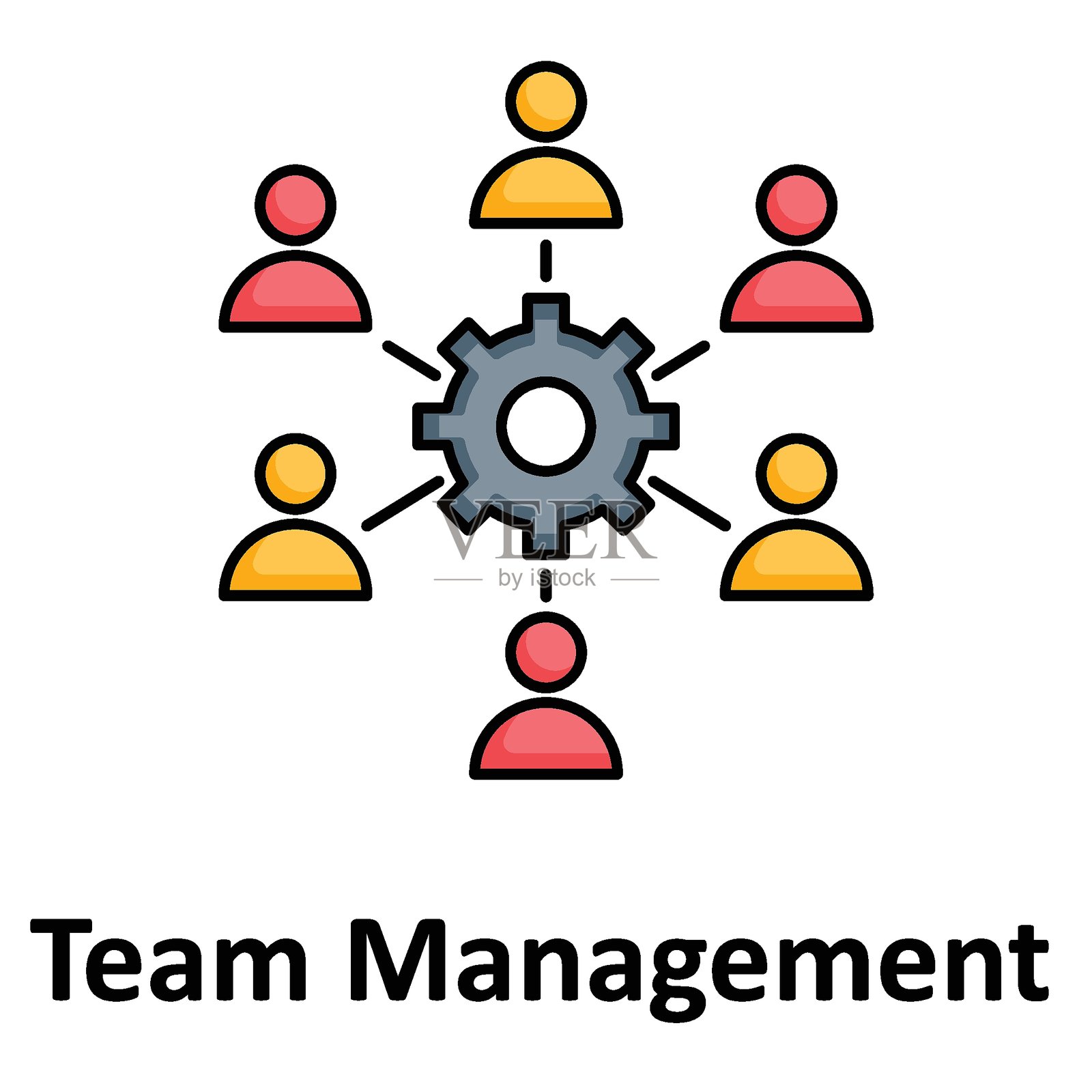 可轻松修改或编辑的彩色地球矢量图标插画图片素材