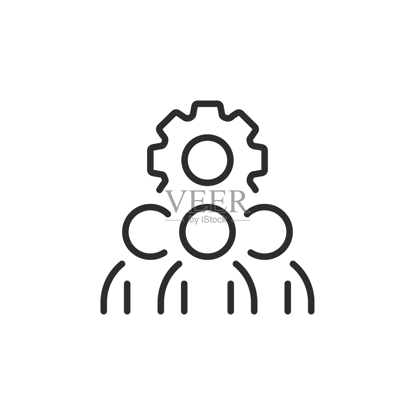 象征团队协作和管理的图标，旨在提升团队合作和生产力插画图片素材