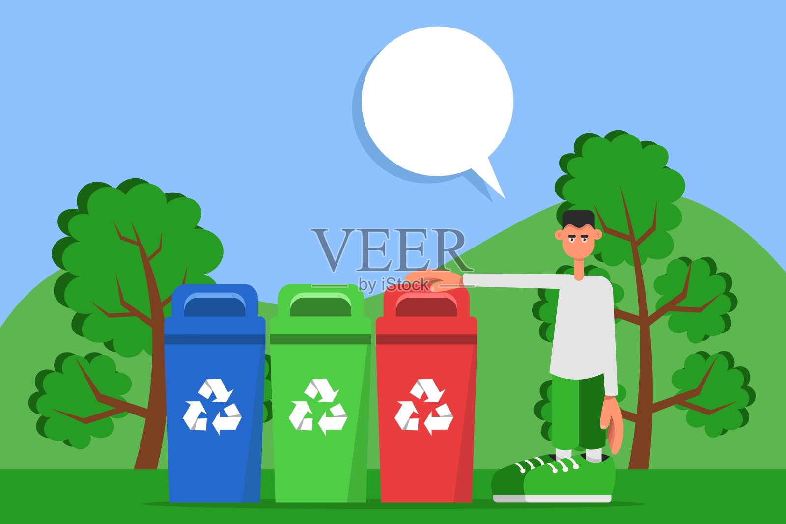 回收利用插画图片素材