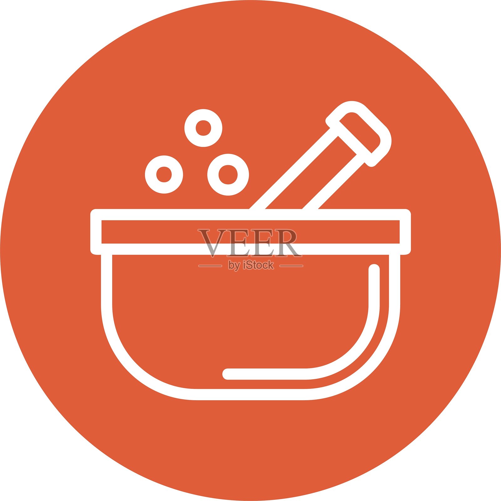 砂浆线圆形风格图标设计插画图片素材