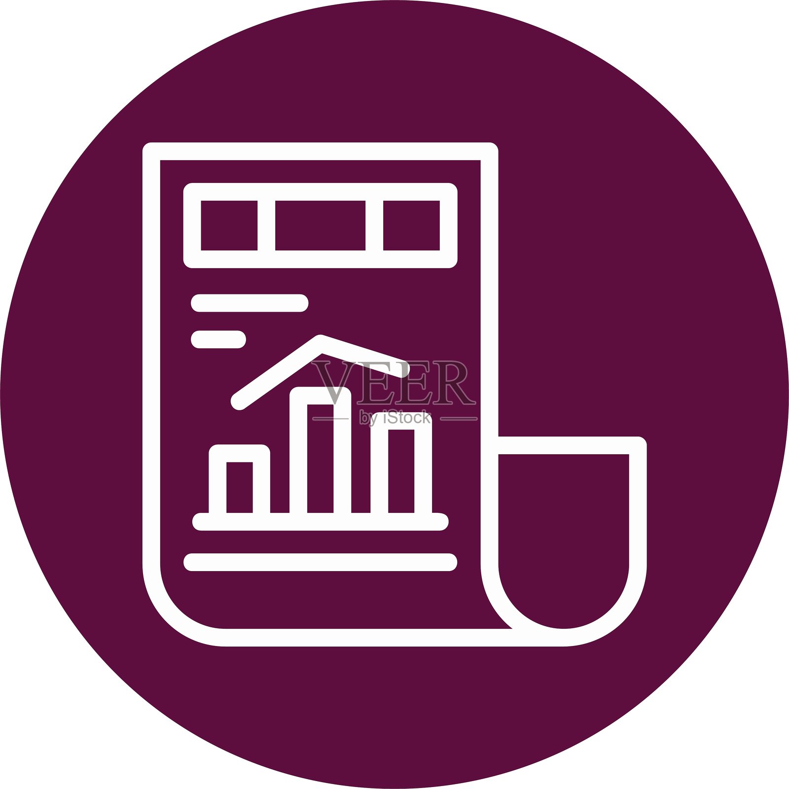 评估线圈风格图标设计插画图片素材