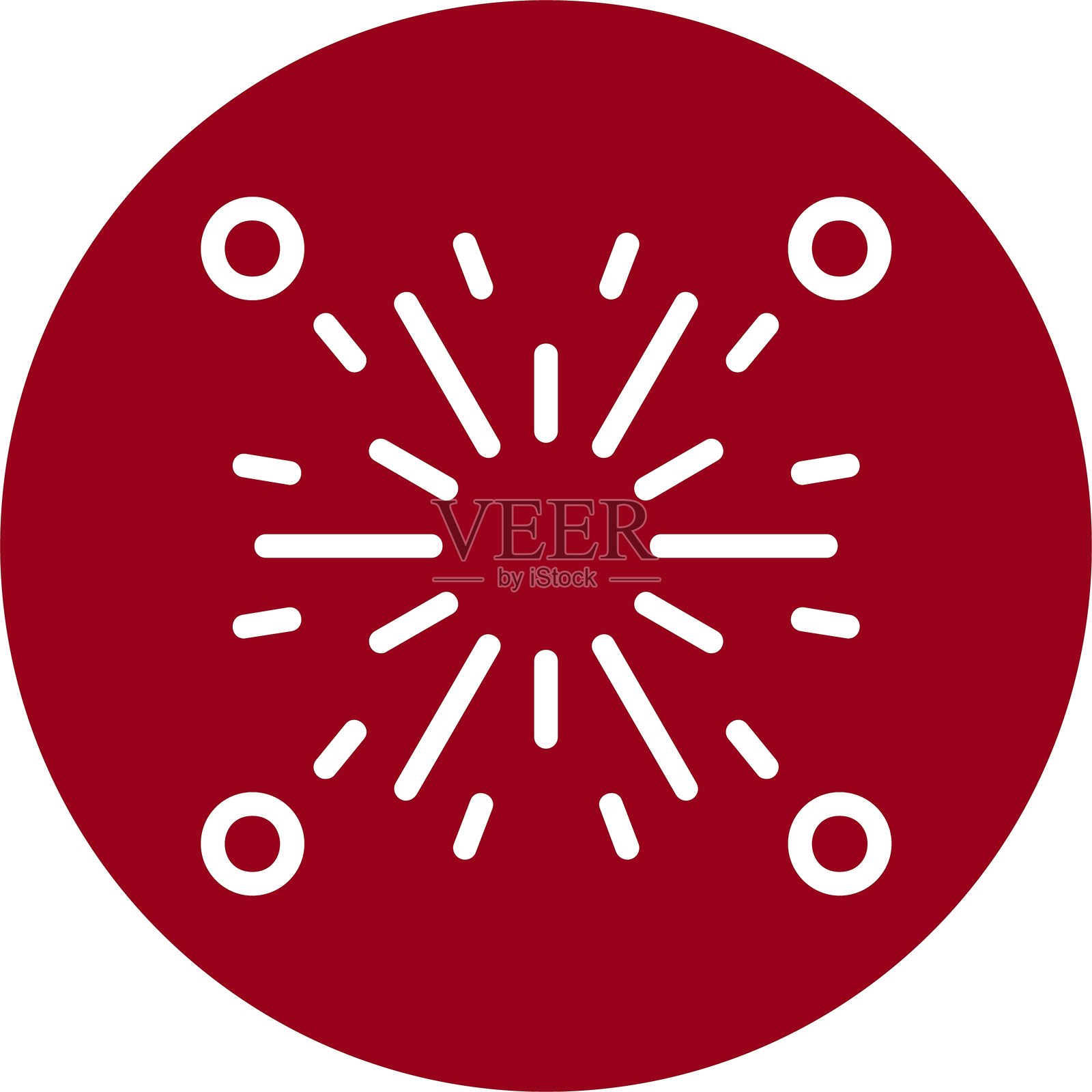 烟花线圈风格图标设计插画图片素材