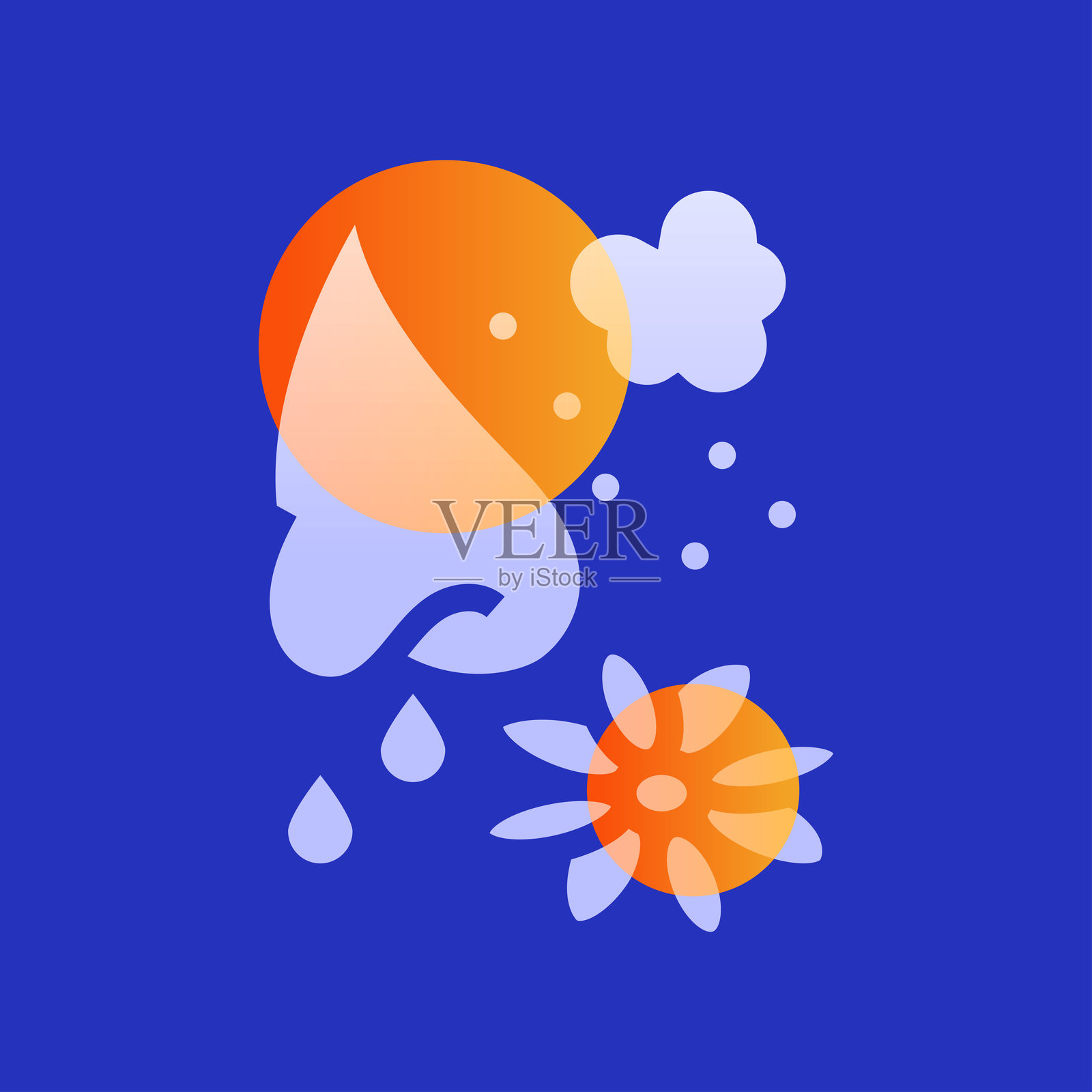 过敏玻璃态效果插图插画图片素材