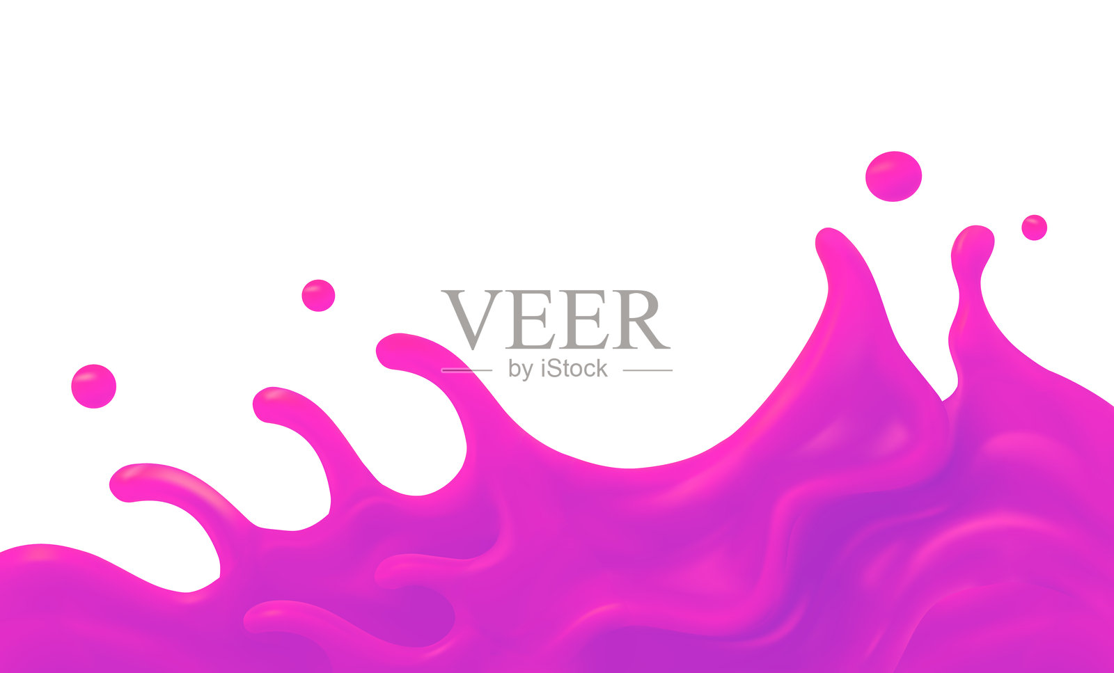 紫色液体颜料飞溅 蓝莓鸡尾酒、酸奶饮料的飞溅。逼真的矢量图插画图片素材