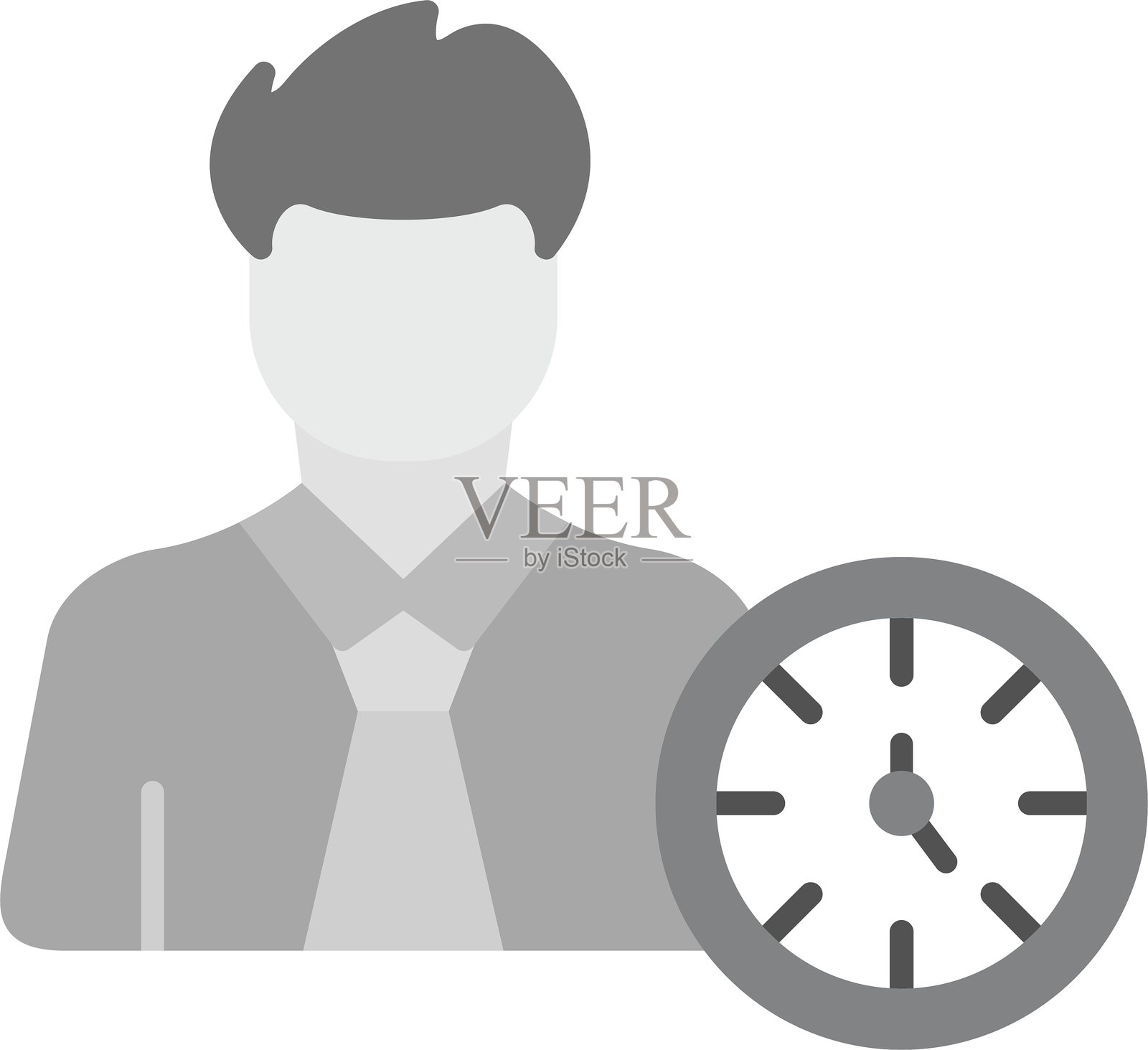 用户时钟图标插画图片素材