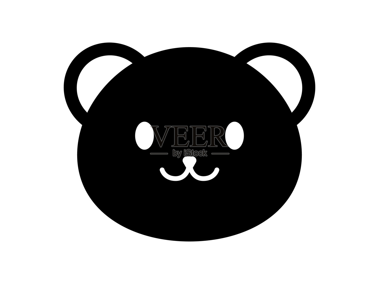 熊的单色图标插画图片素材