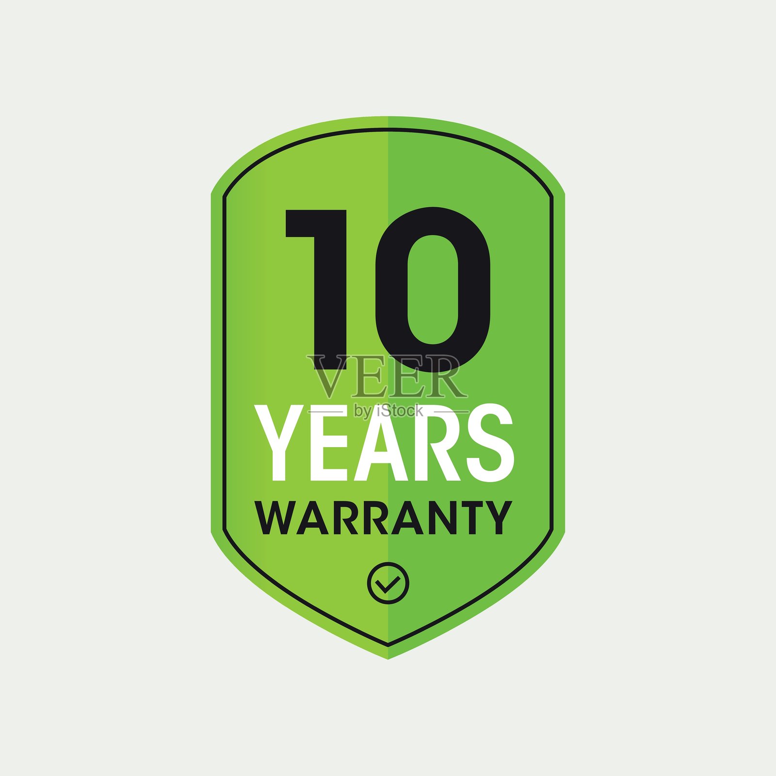10年保修标志。插画图片素材