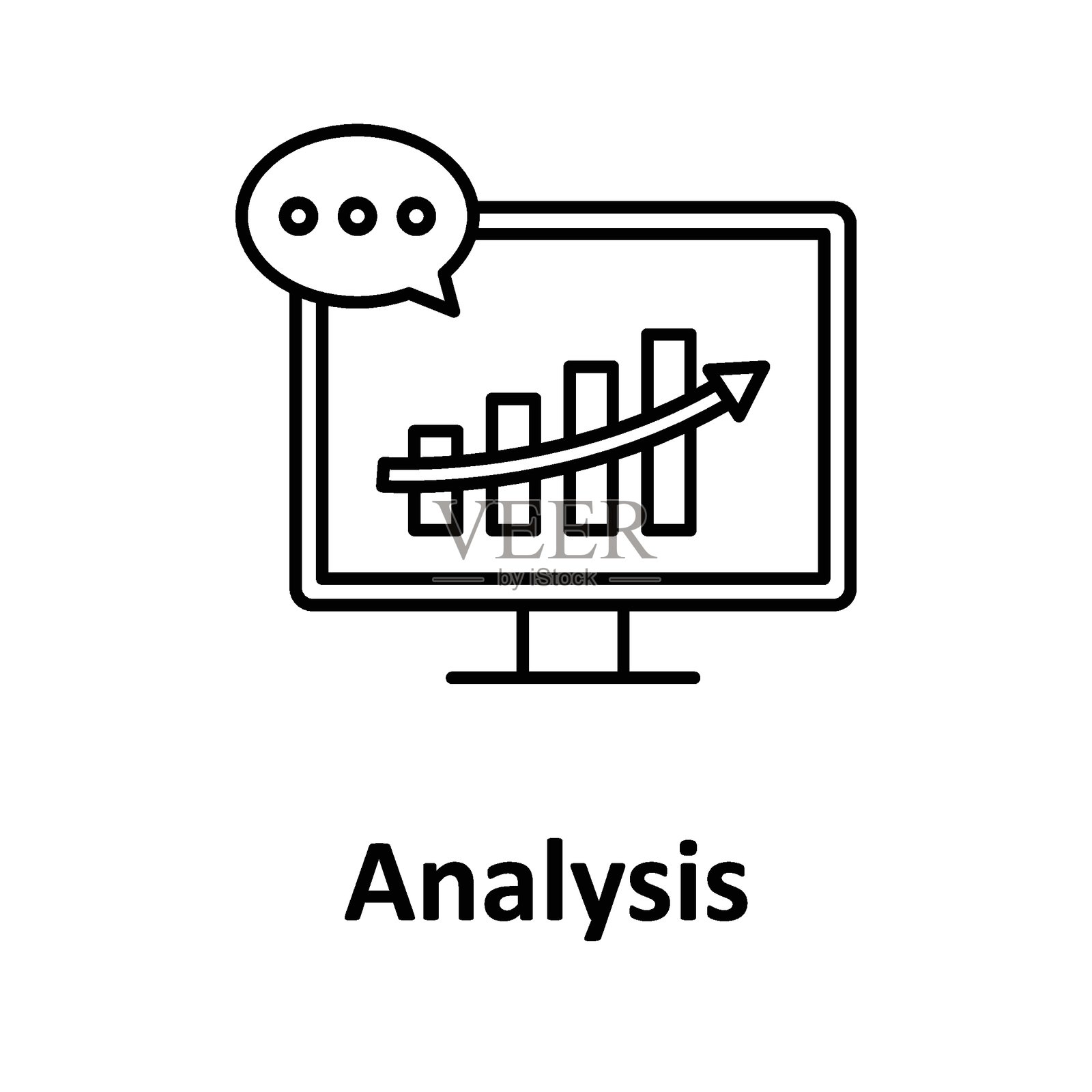 可轻松修改或编辑的销售对话矢量图标插画图片素材