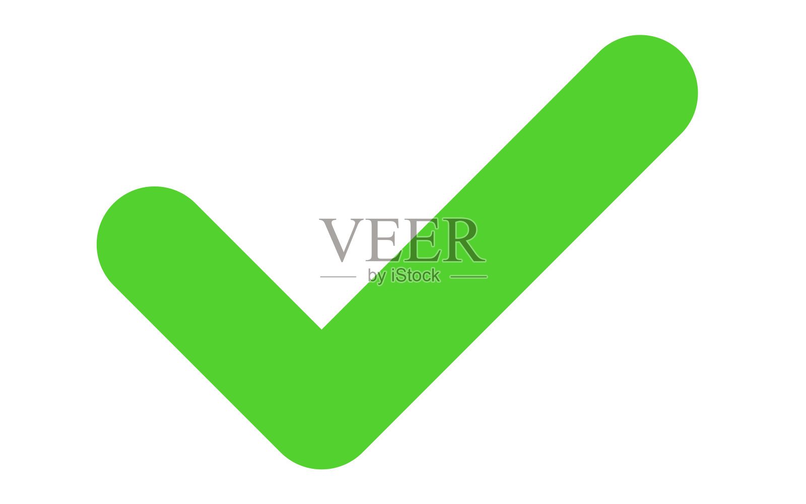 勾选标记图标（批准 - 绿色）插画图片素材