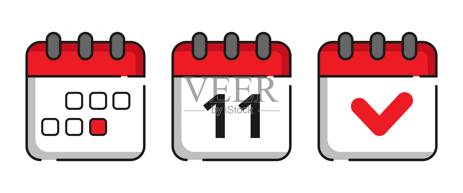 日历图标，第11天插画图片素材