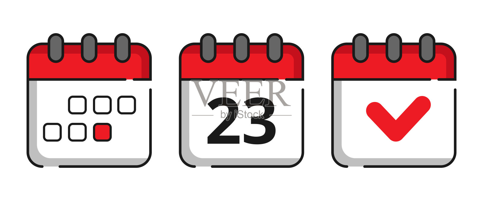 日历图标，23日插画图片素材